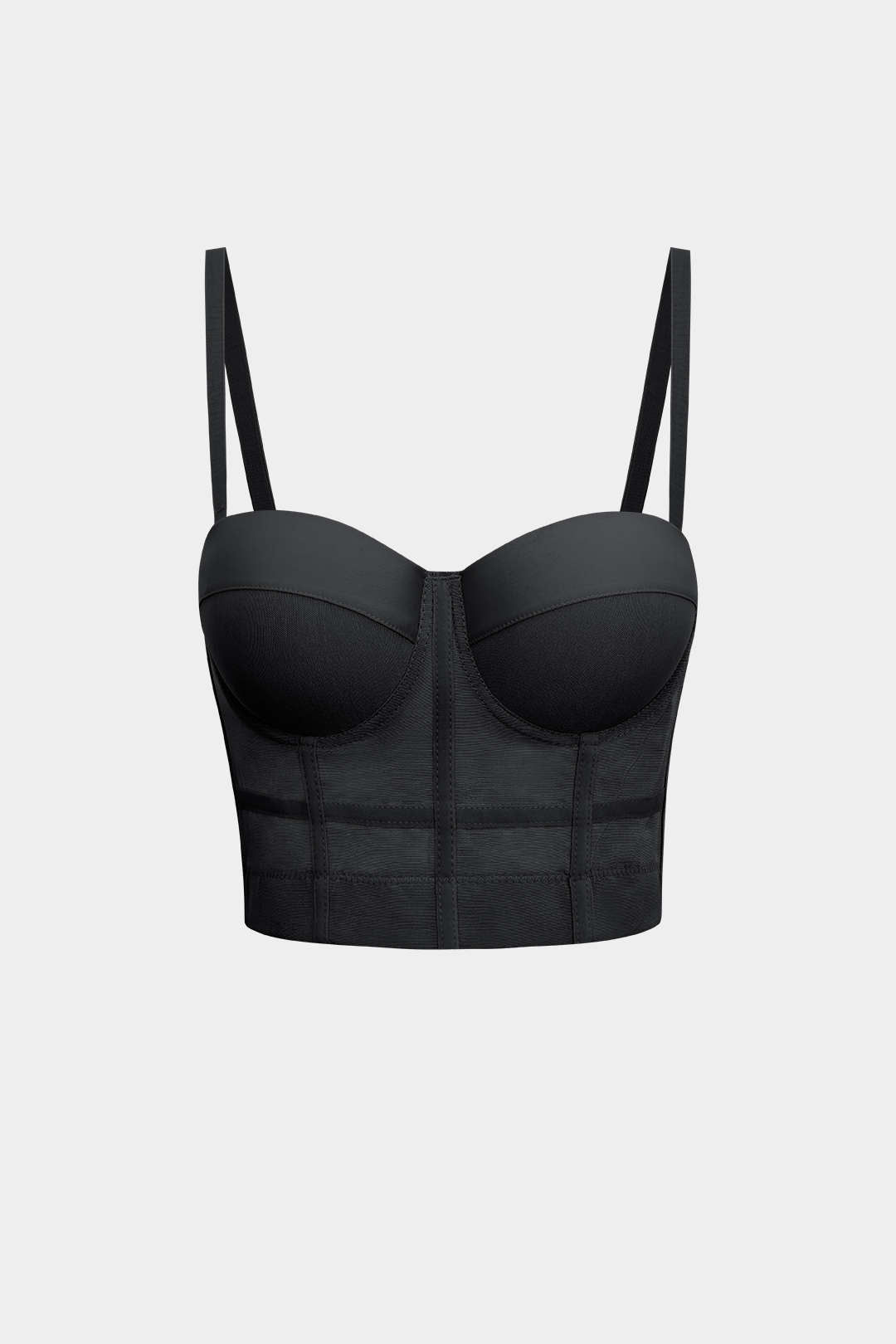 Bustier z tiulu i fiszbinami