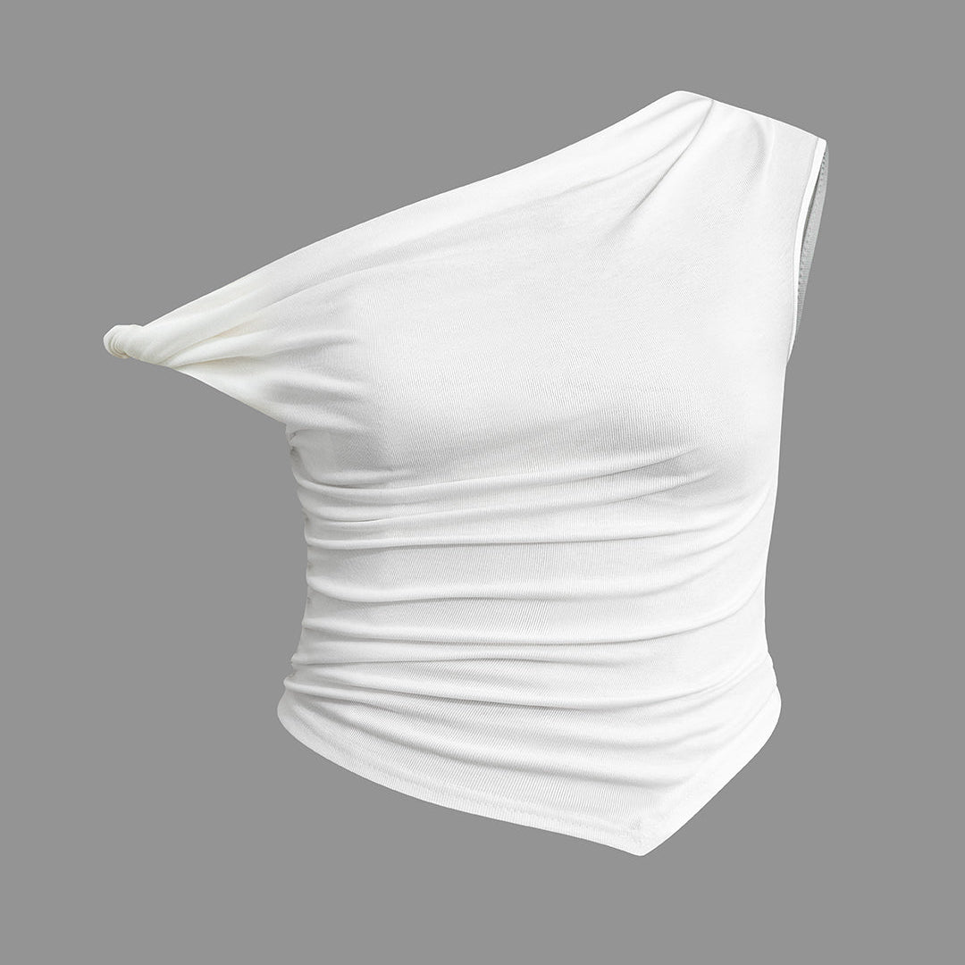 T shirt plus size z ozdobnym skręceniem i asymetrycznym krojem