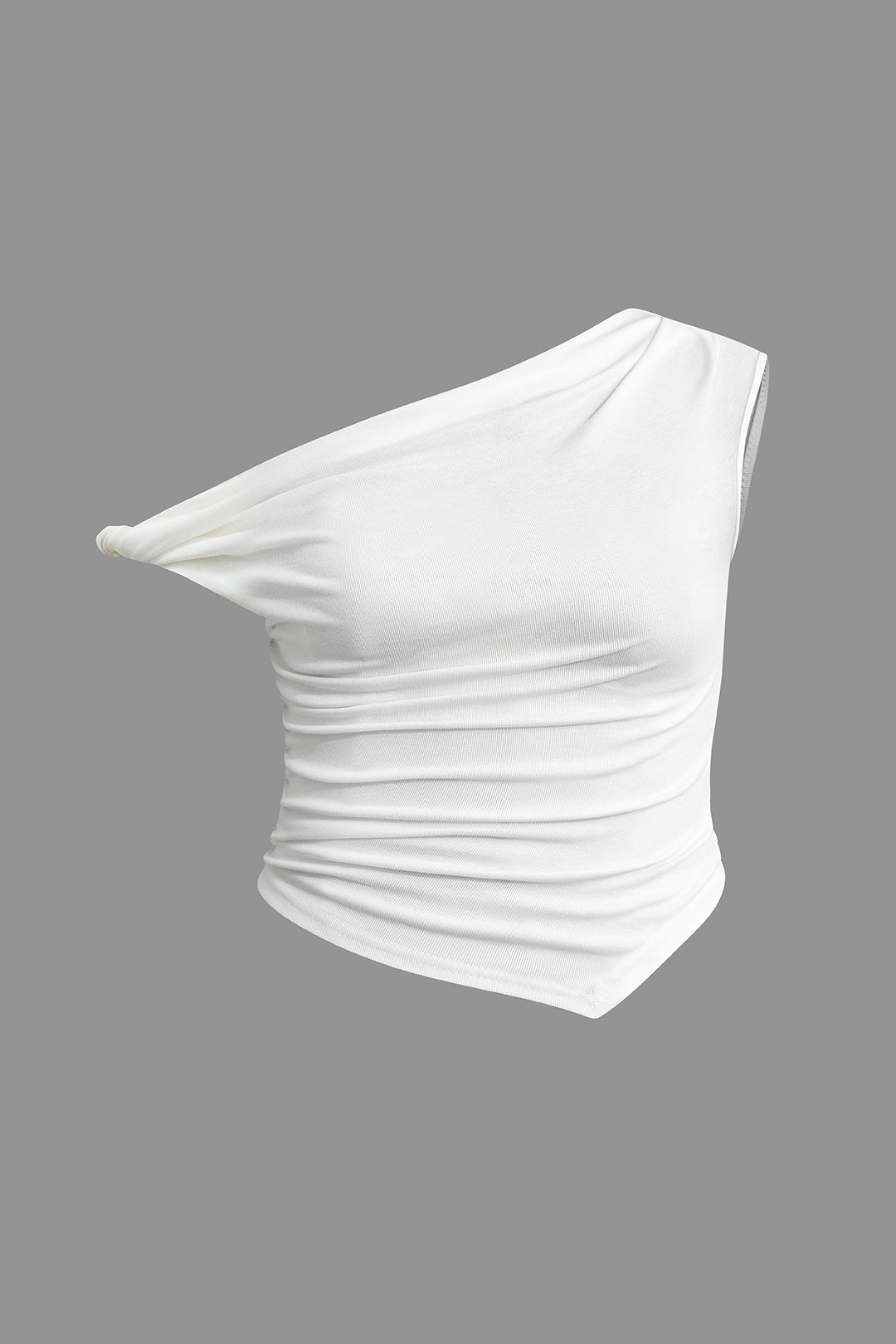 T shirt plus size z ozdobnym skręceniem i asymetrycznym krojem