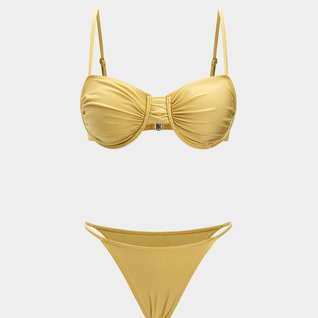 Marszczone bikini z bandeau