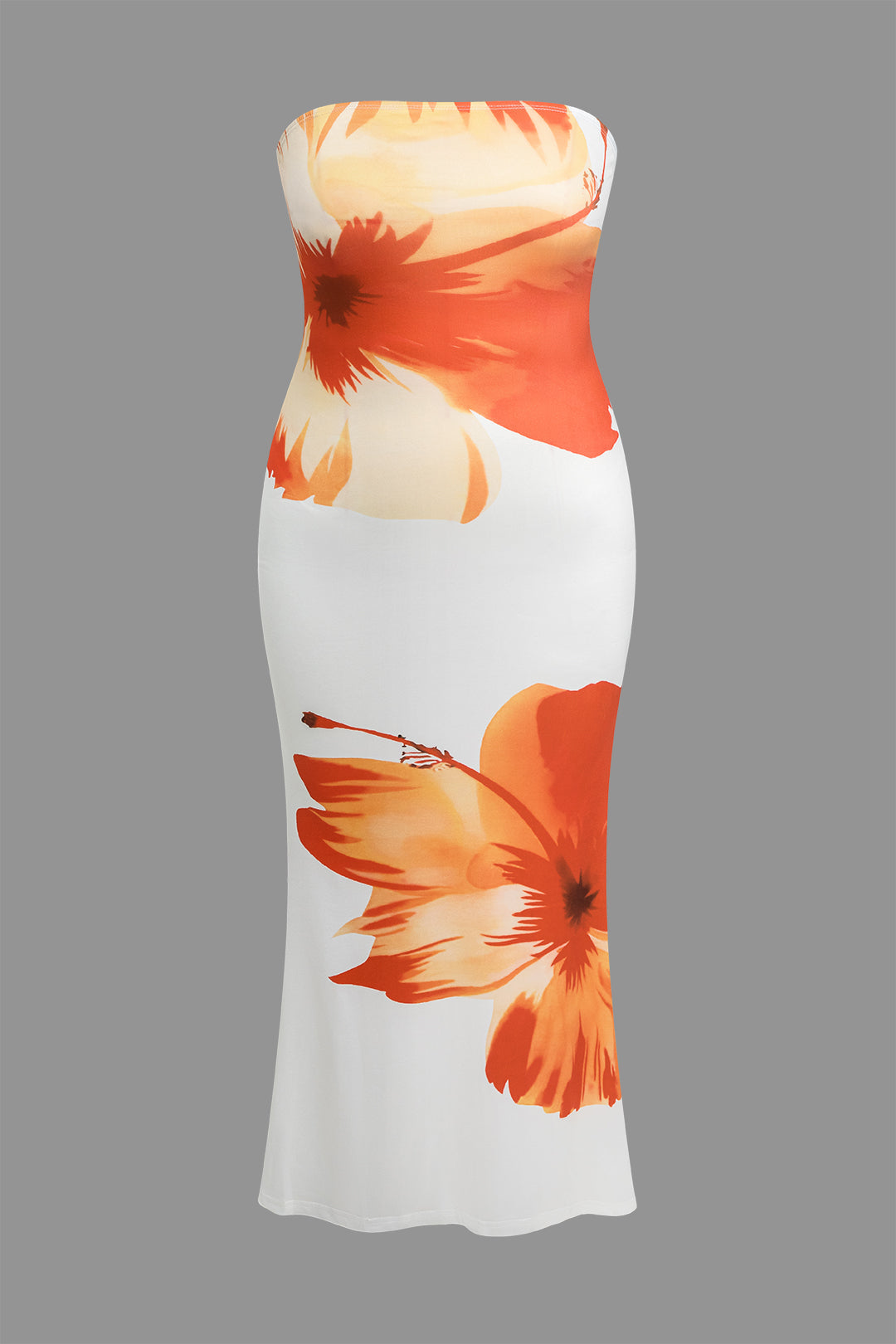 Kwiatowa sukienka maxi dla sylwetki plus size
