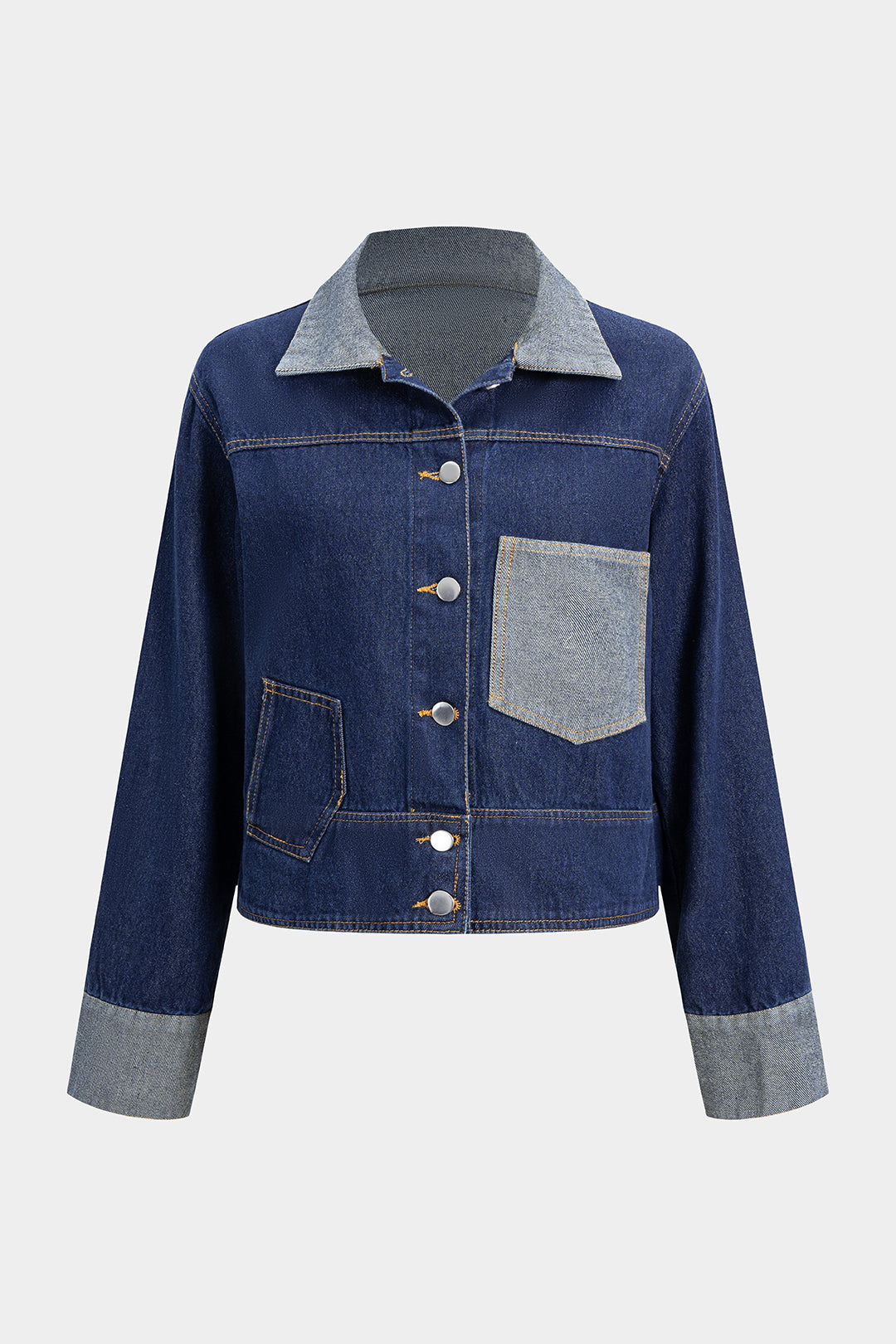Denimowa kurtka w stylu patchwork