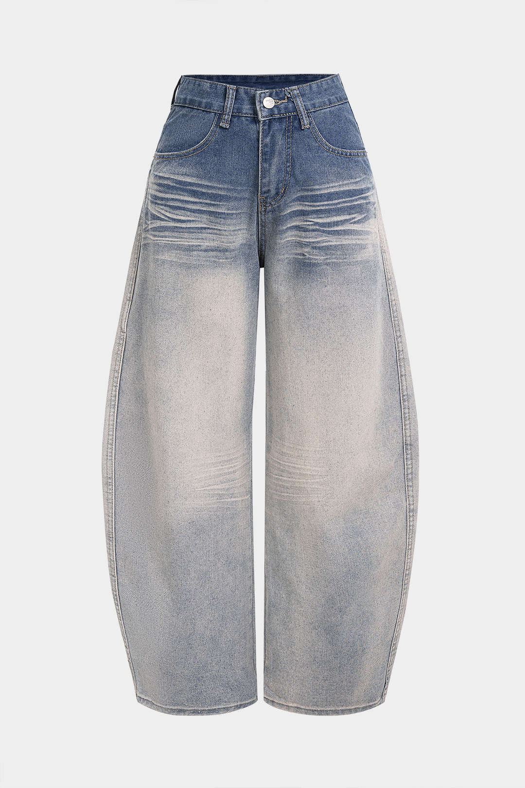 Szerokie spodnie ombre z denimu