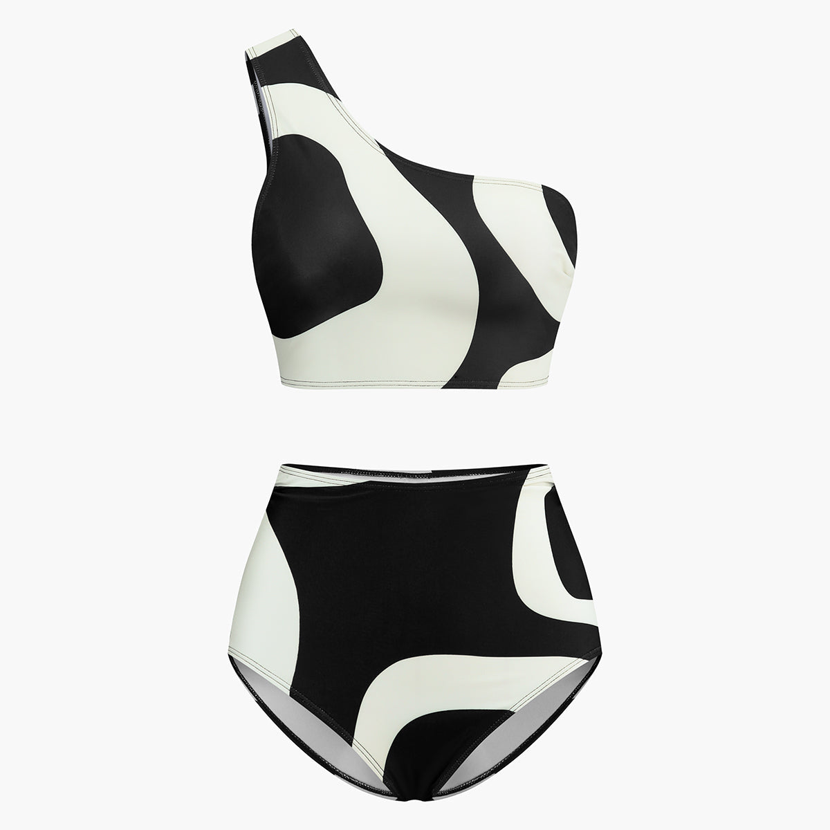 Asymetryczne bikini w dwóch kolorach
