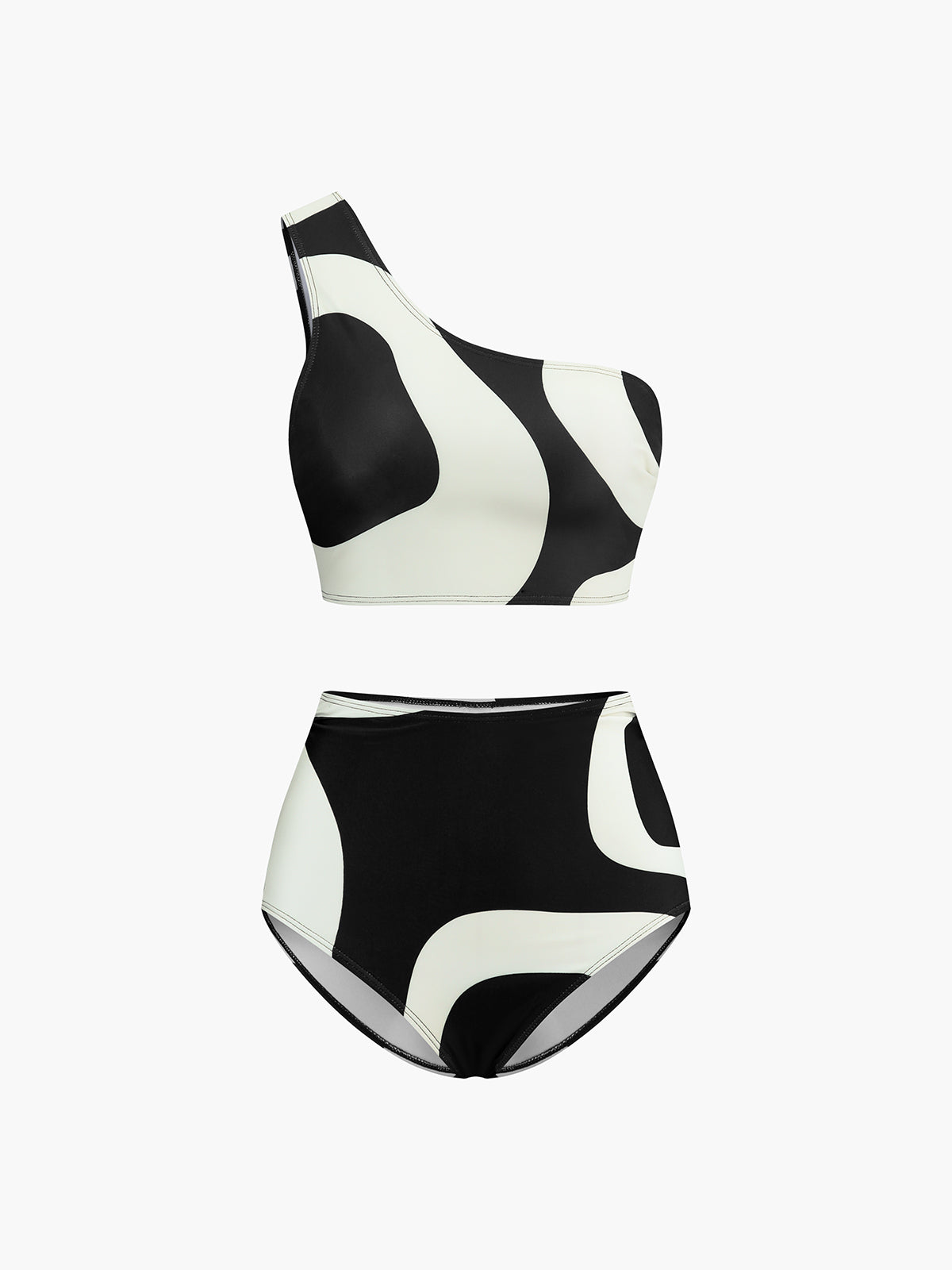 Asymetryczne bikini w dwóch kolorach