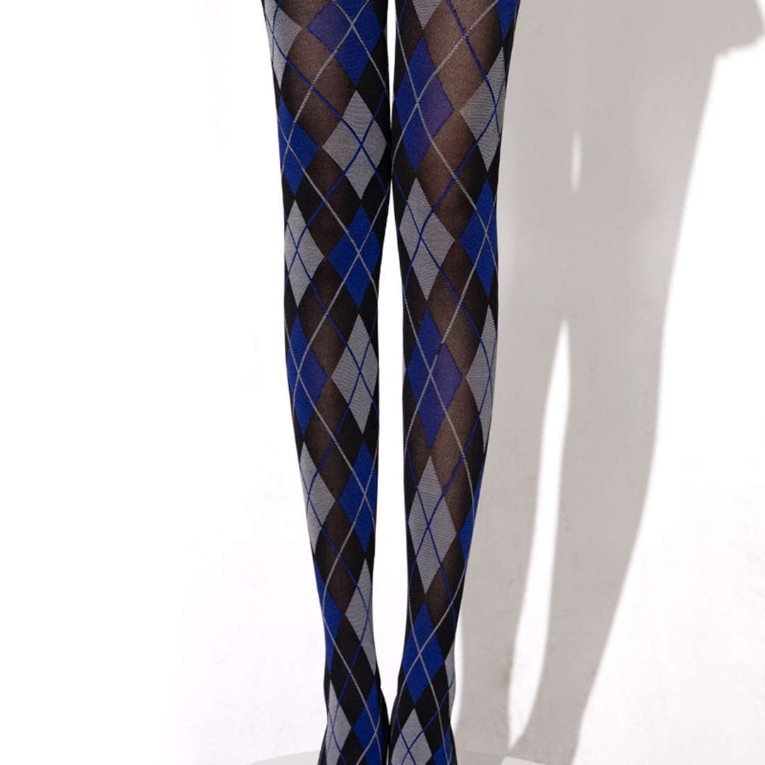 Rajstopy z motywem argyle