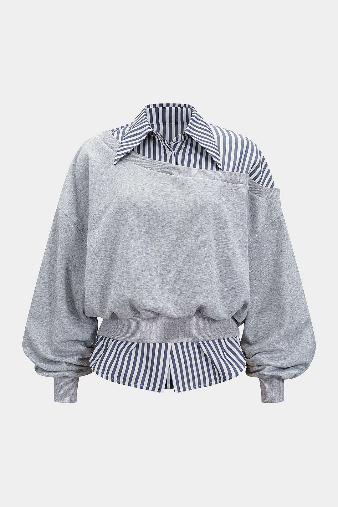 Bluza z patchworkowym wzorem i nietypowymi rękawami