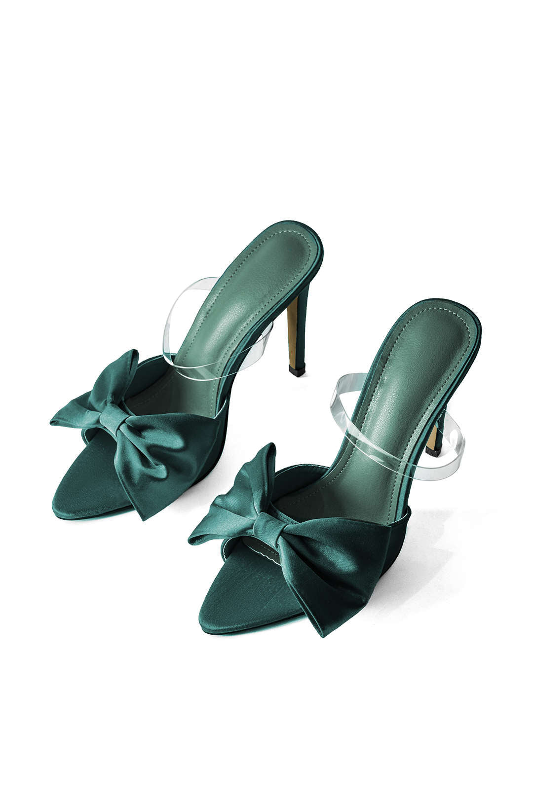 Szpilki z kokardą i paskiem slingback
