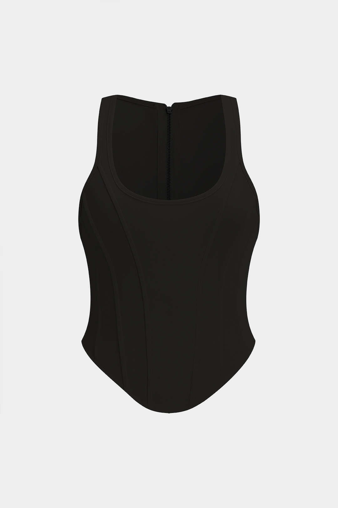 Plus size top gorsetowy z zamkiem