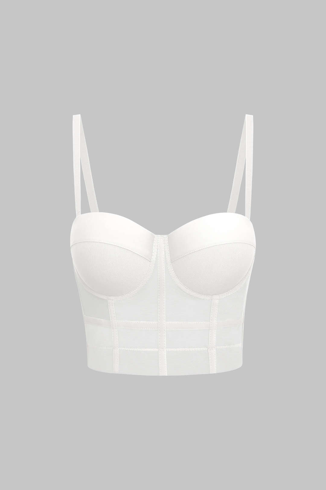 Bustier z tiulu i fiszbinami