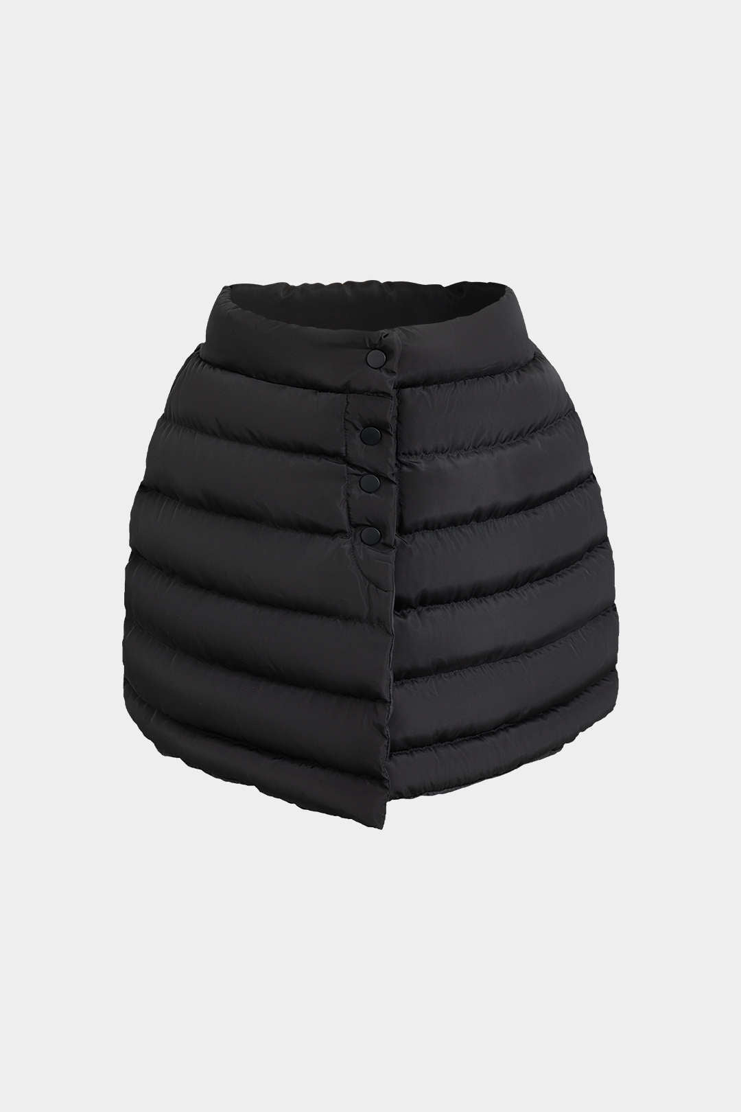 Pikowana mini spódnica z przodu na guziki
