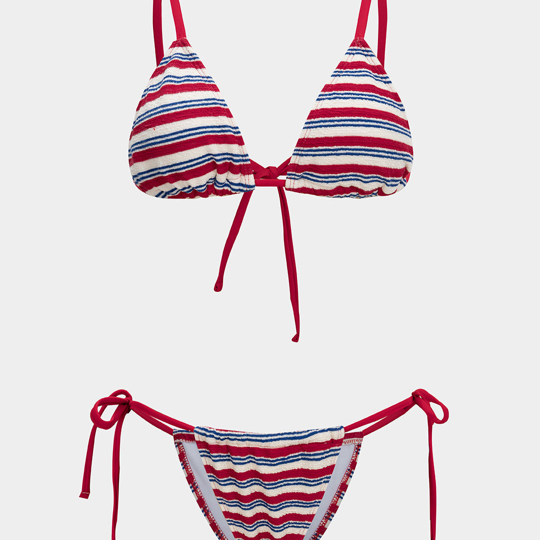 Bikini z wiązaniami i niskim stanem