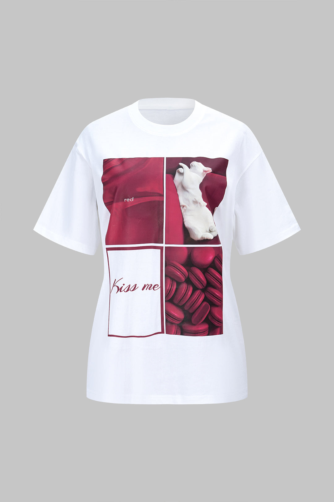T shirt z geometrycznym nadrukiem