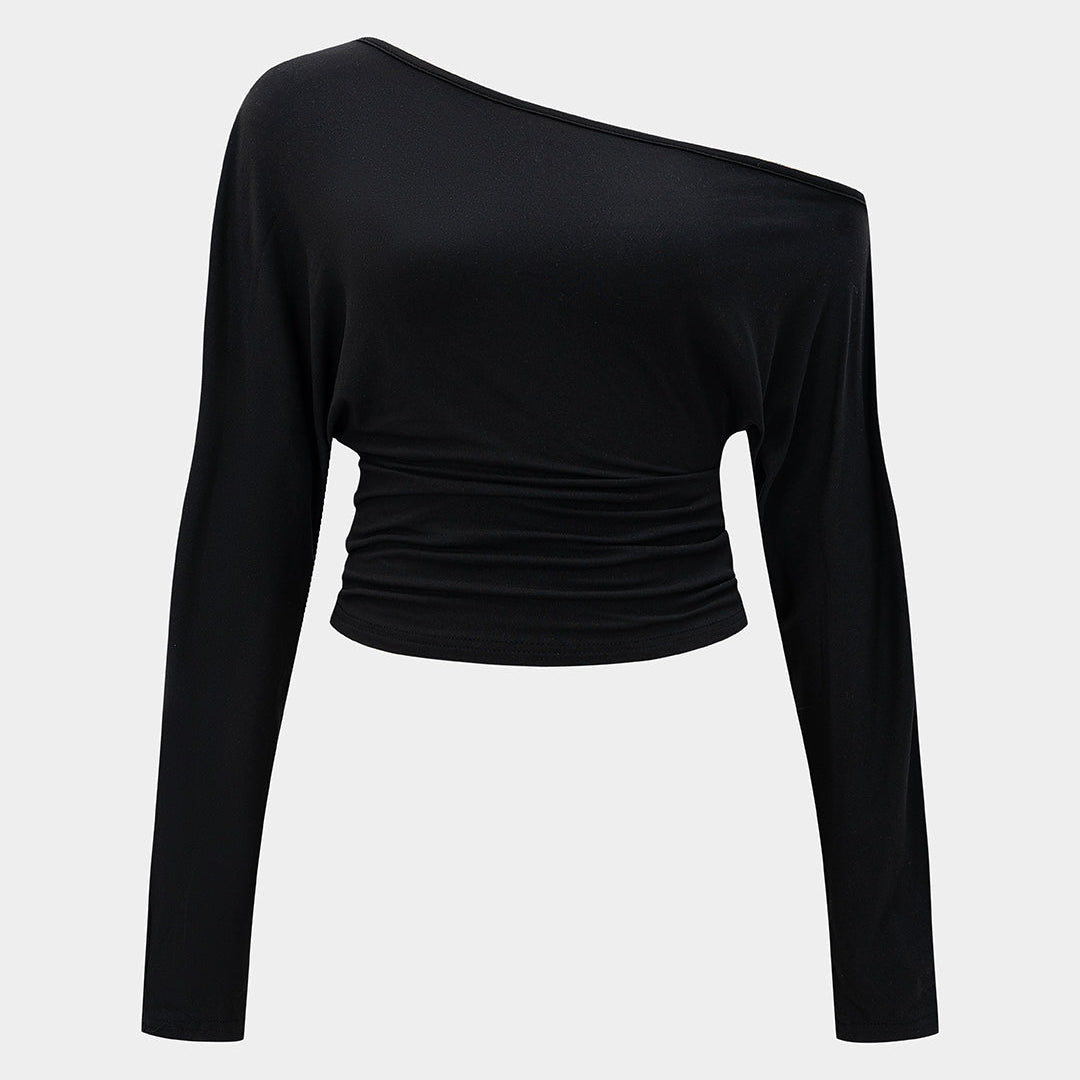 Bluzka plus size z asymetrycznym ramieniem