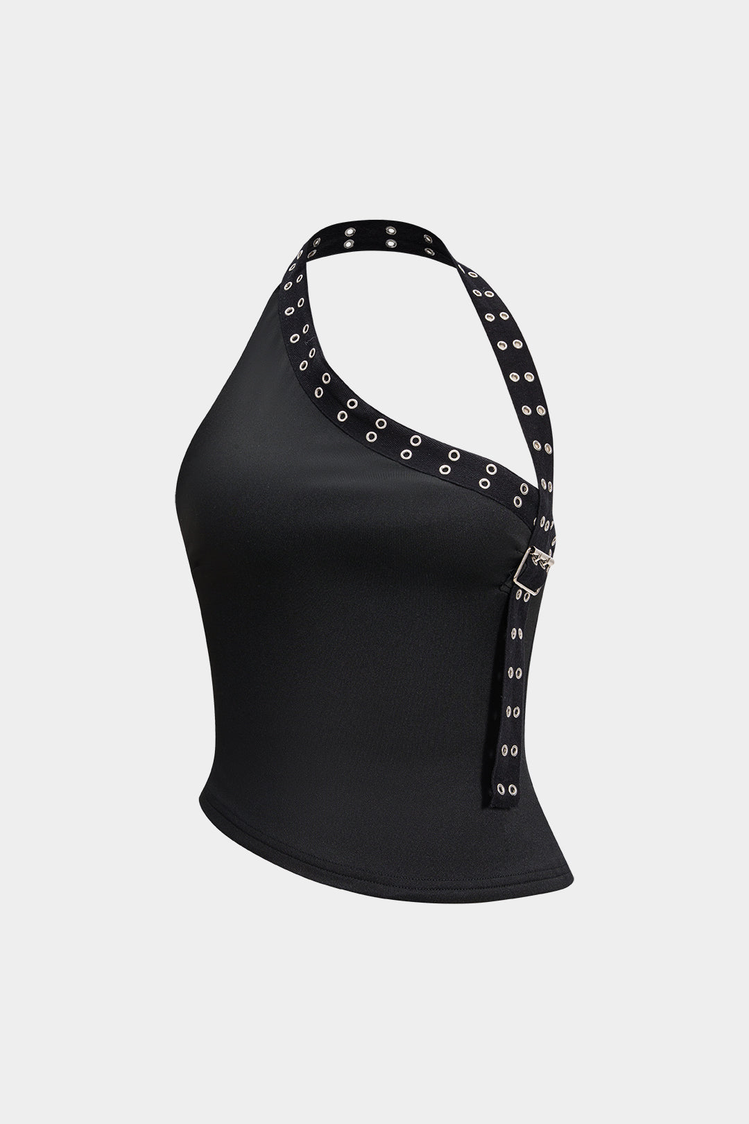 Halter top z asymetrycznym krojem
