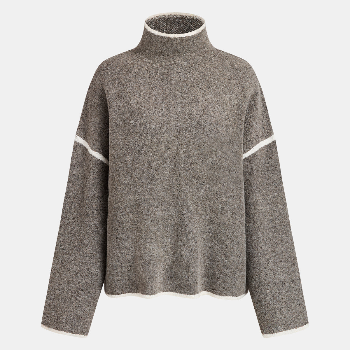 Golfowy sweter z kontrastowymi detalami