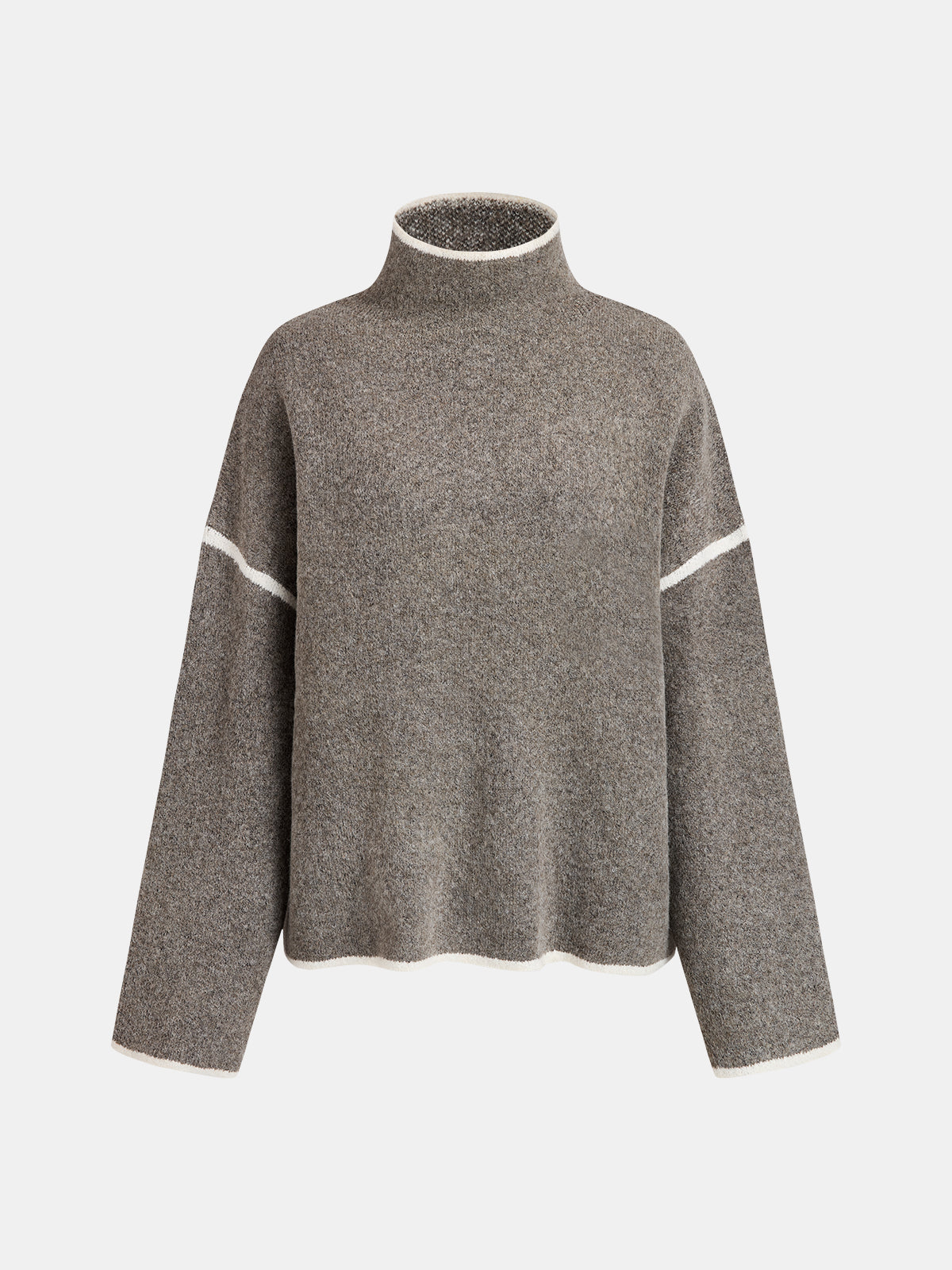 Golfowy sweter z kontrastowymi detalami