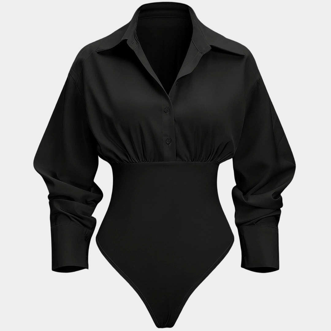 Body z długimi rękawami w stylu patchwork