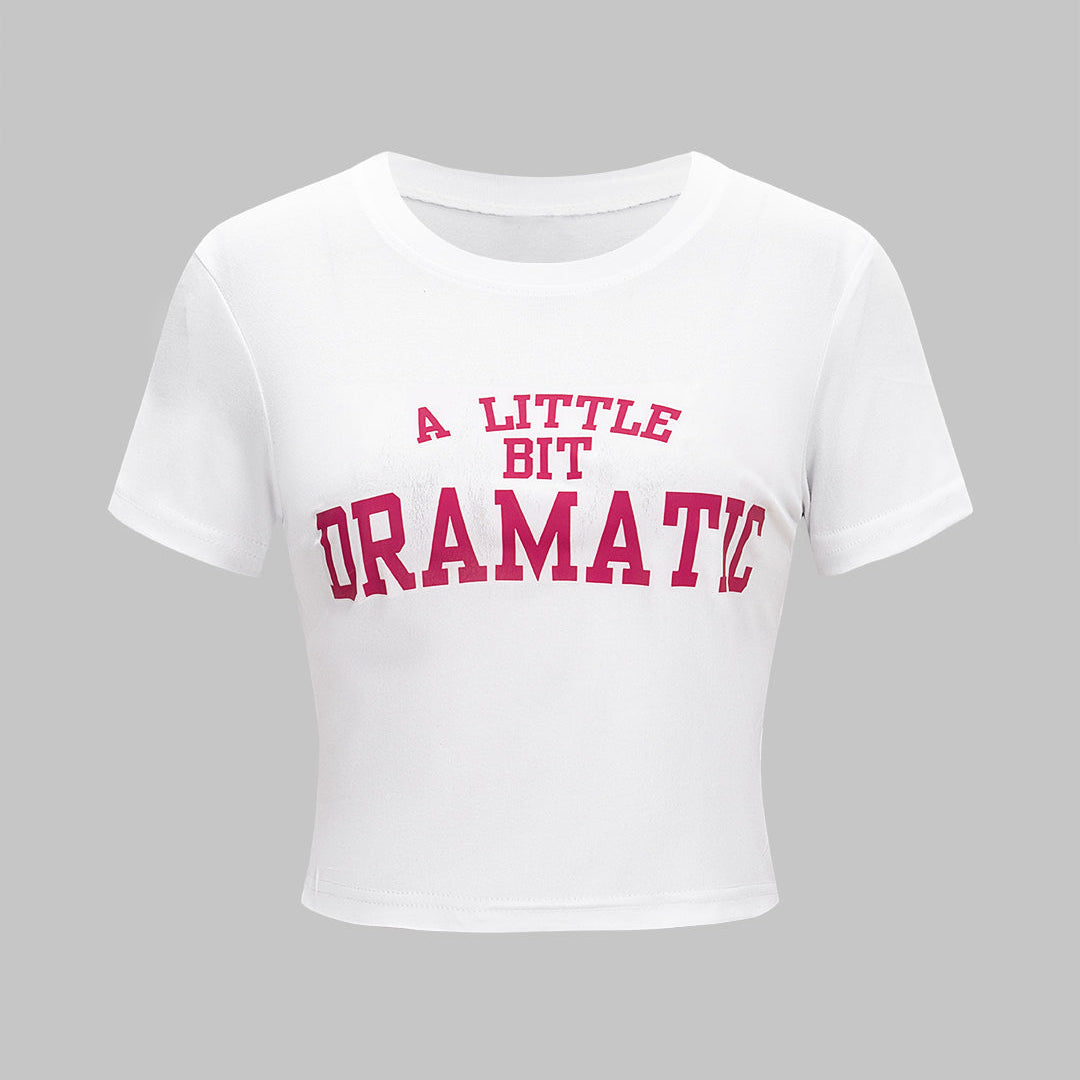 T shirt z nadrukiem literowym