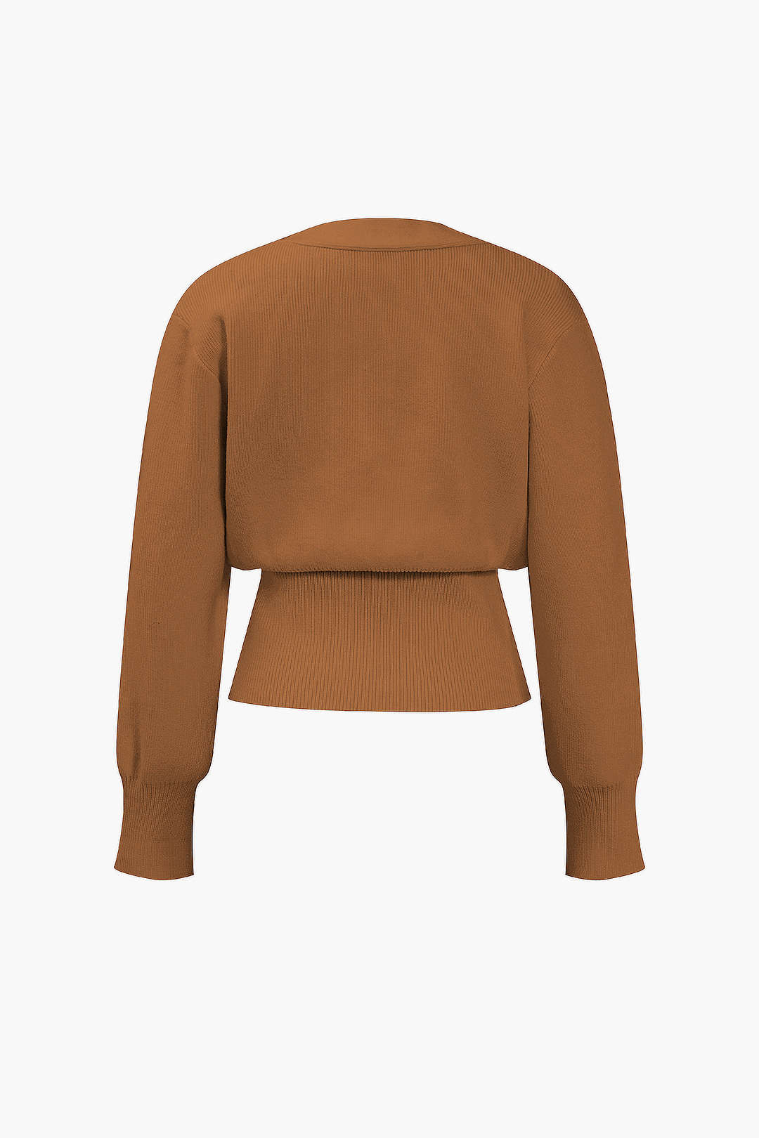 Sweter kardigan z dekoltem V