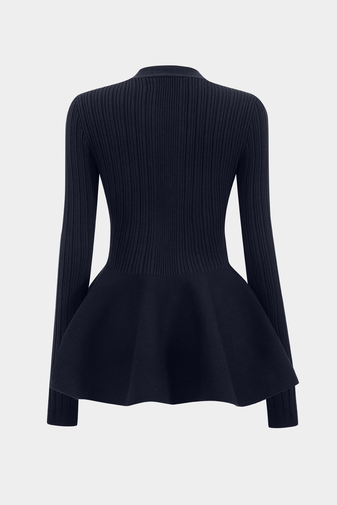Sweter z falbaną i guzikami