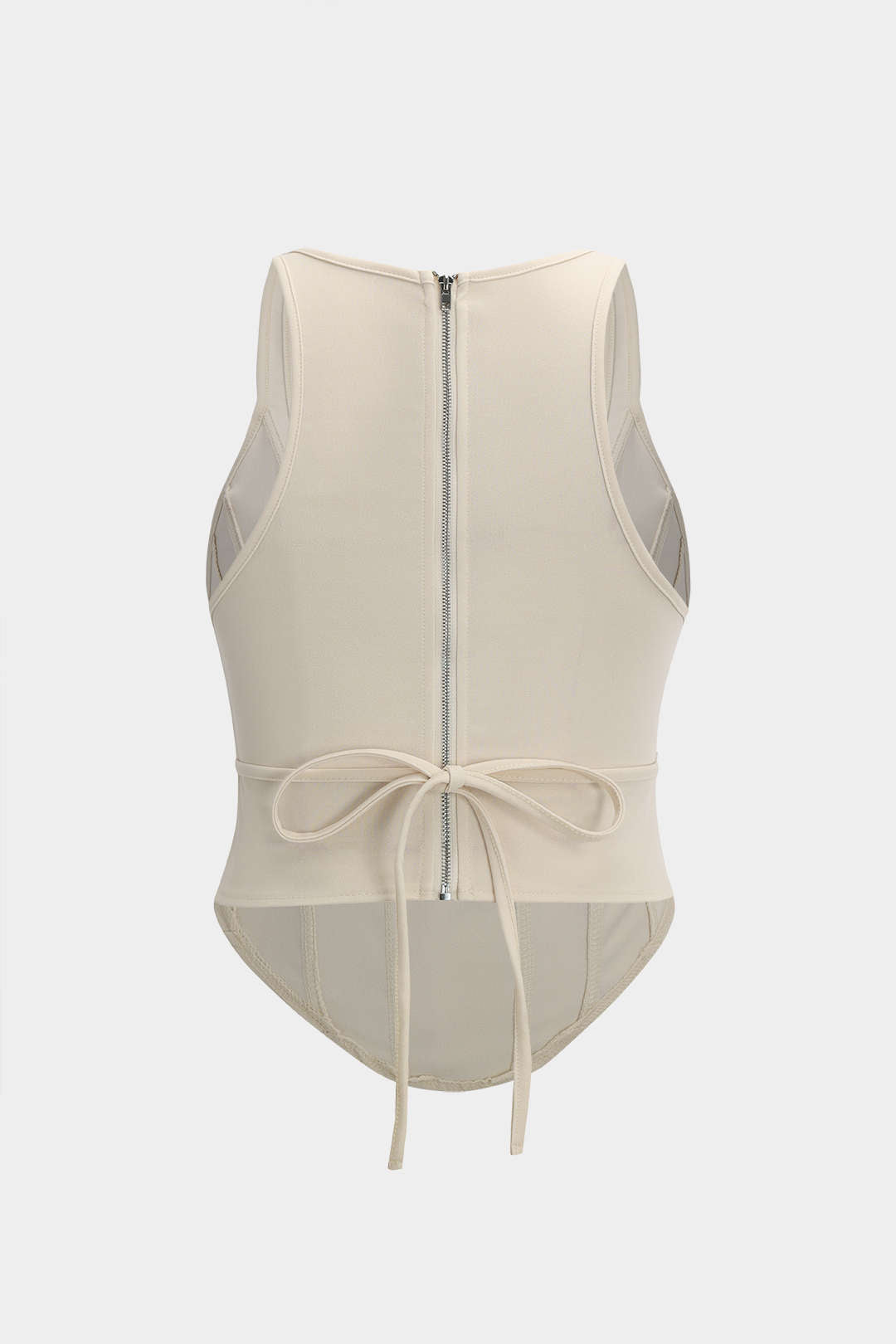 Plus size top gorsetowy z zamkiem