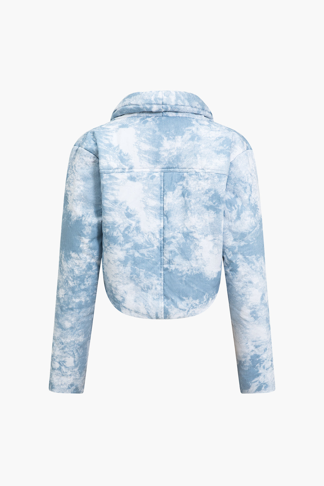 Puchowa kurtka tie dye z kieszeniami
