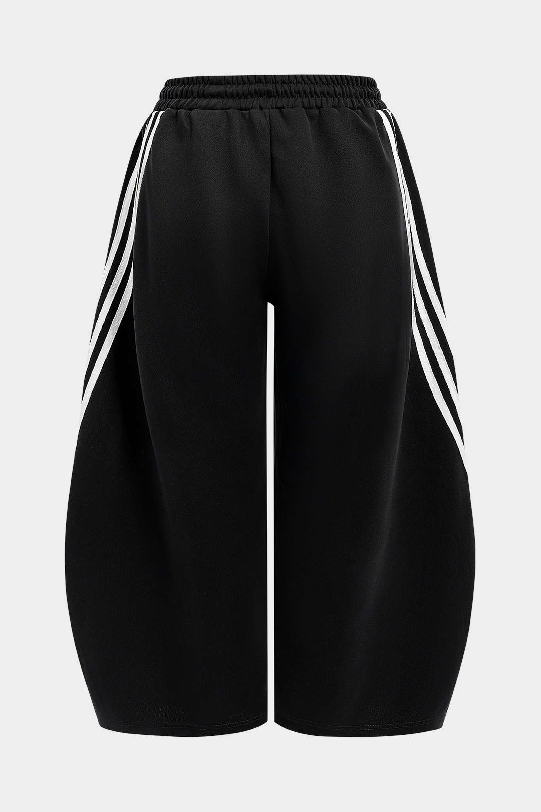 Spodnie plus size z kontrastowymi paskami