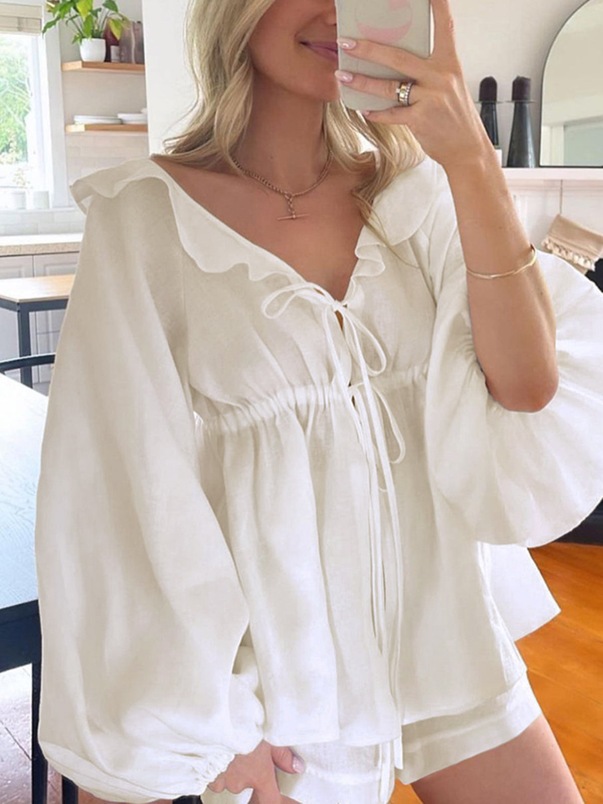 Zestaw szortów Cowgirl Melody z lnu i bawełny