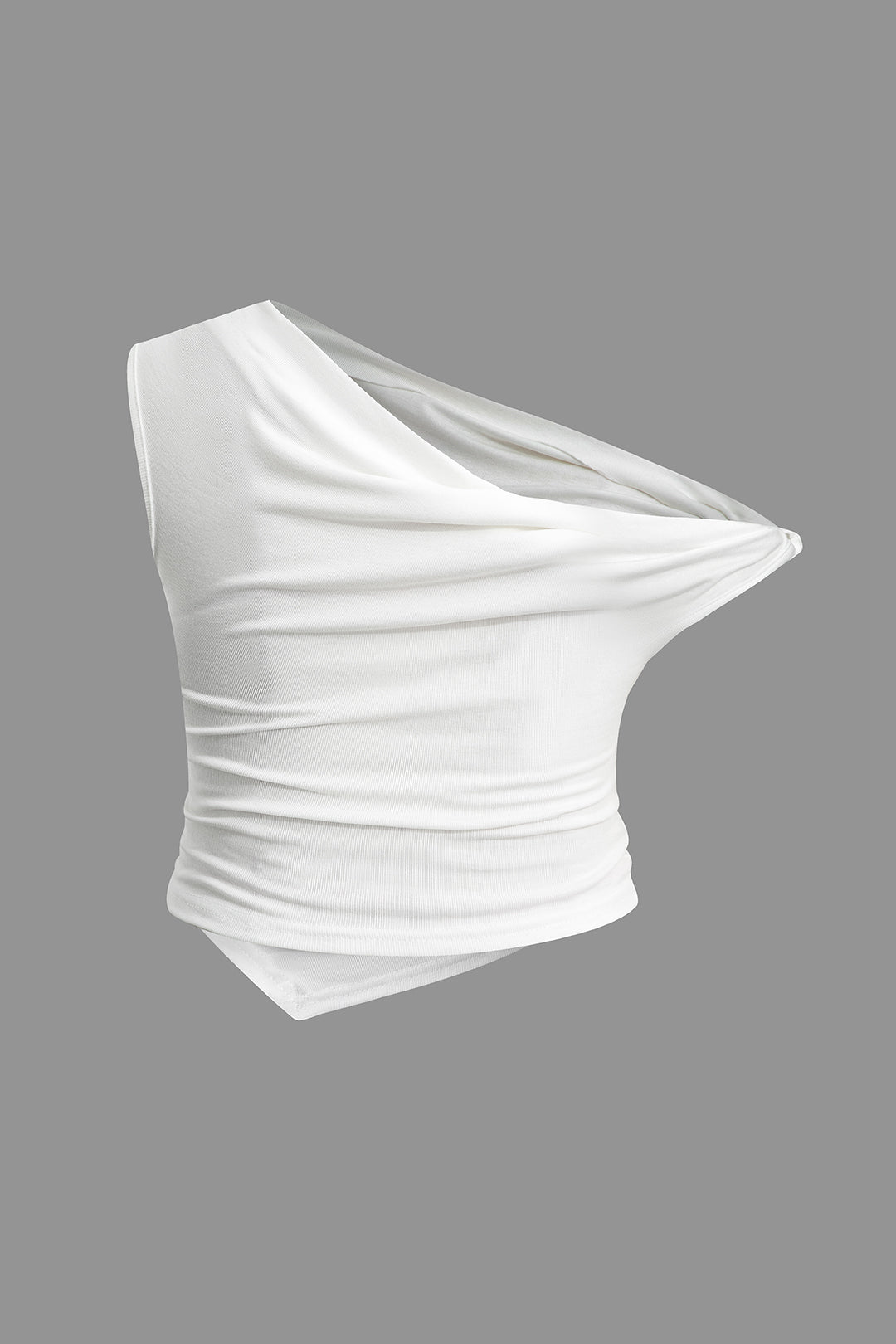 T shirt plus size z ozdobnym skręceniem i asymetrycznym krojem