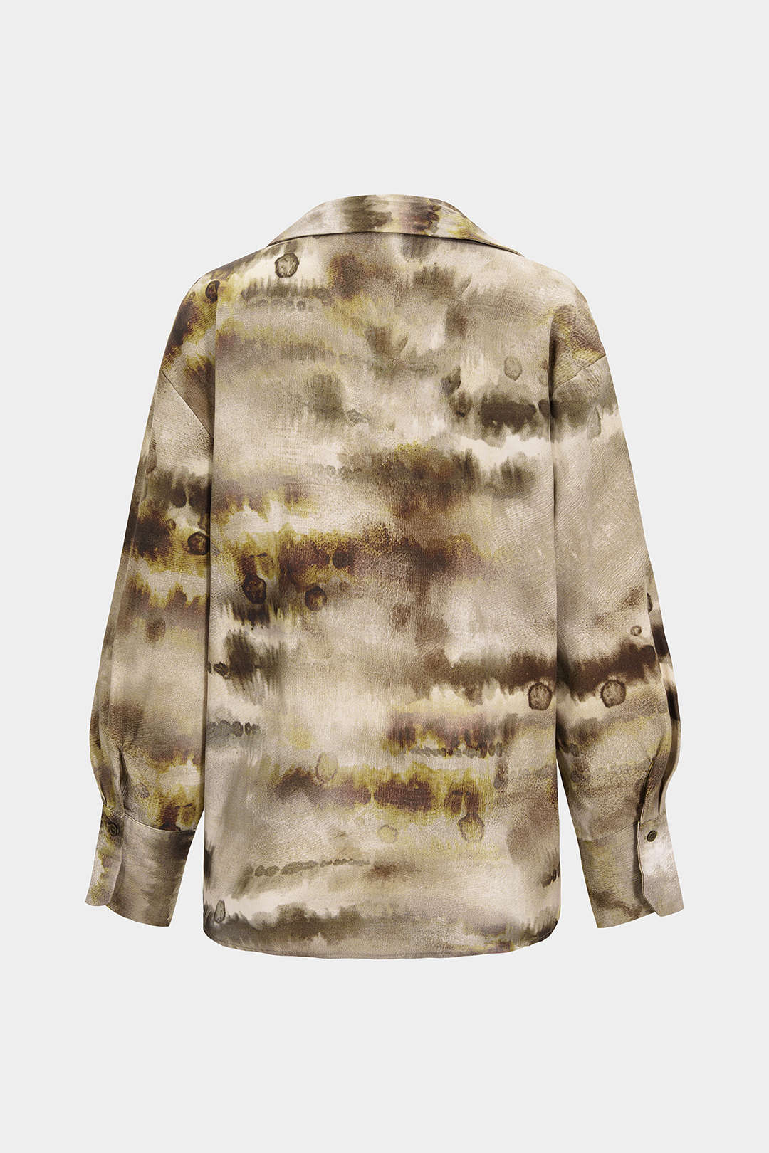 Koszula z długim rękawem z satyny z wzorem tie dye