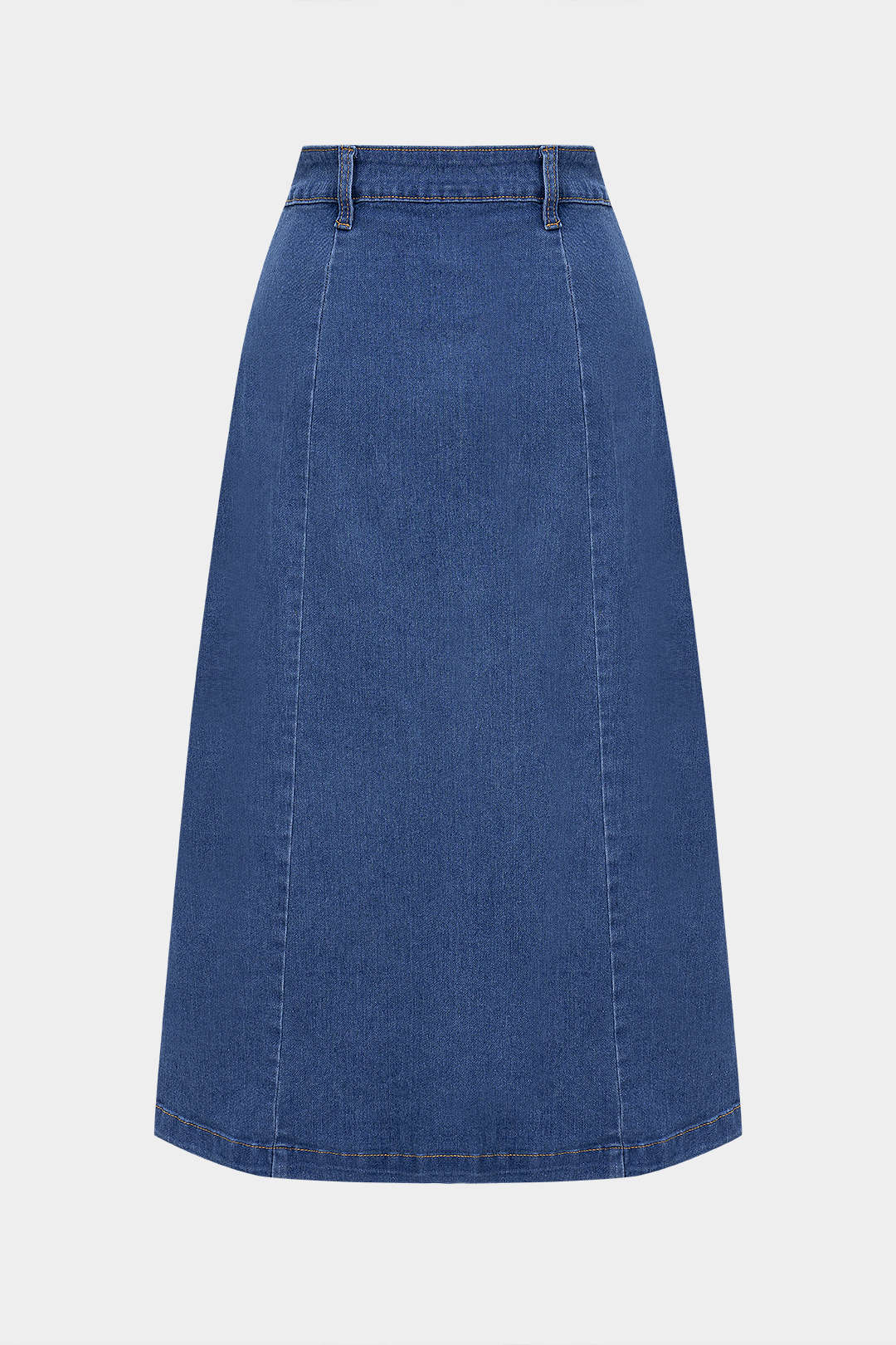 Spódnica z wysokim stanem i guzikami z denimu