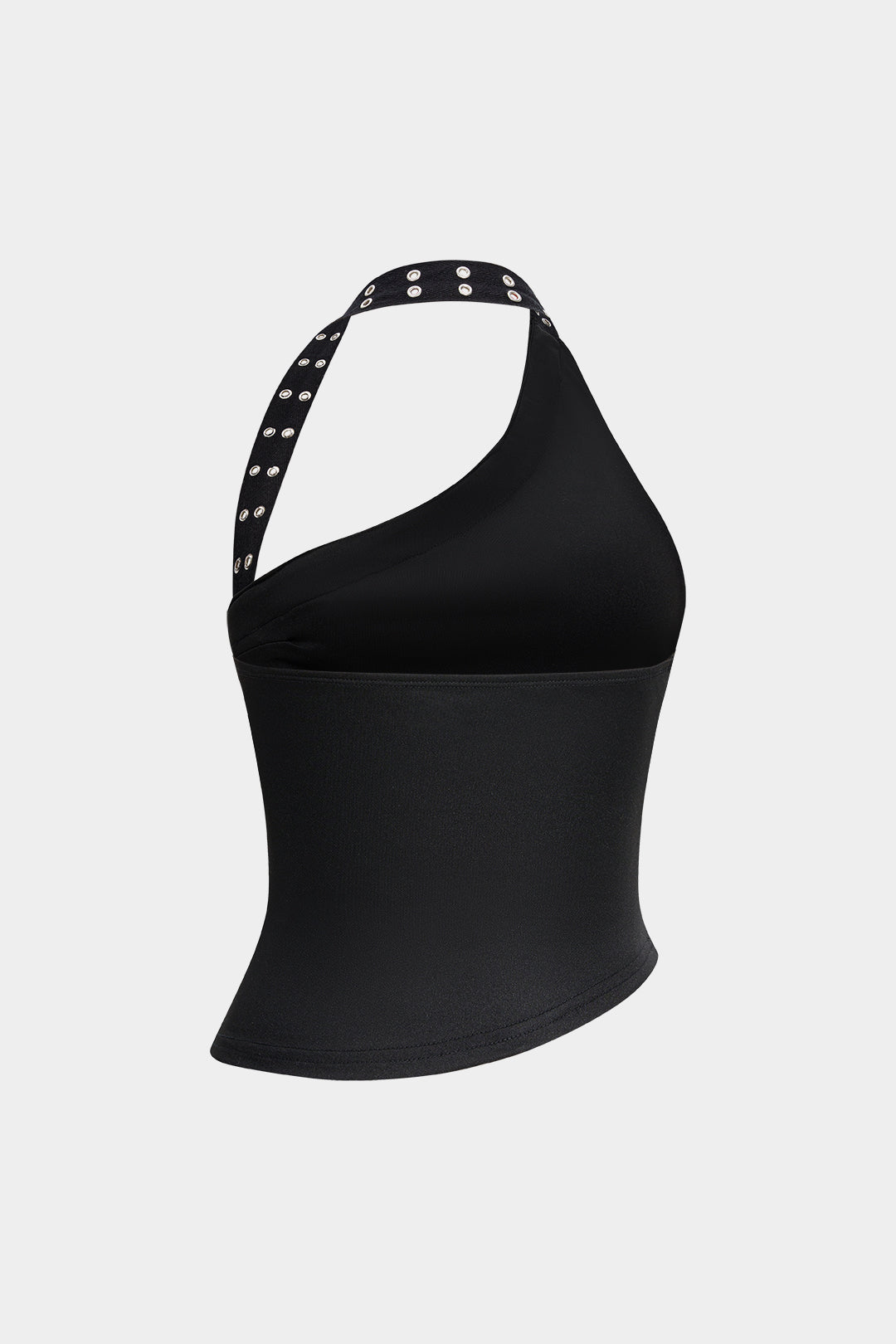 Halter top z asymetrycznym krojem