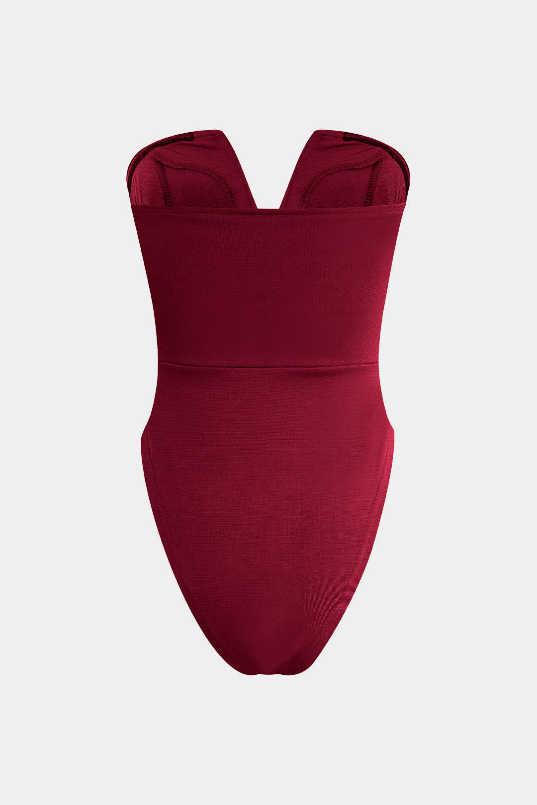 Bezramiączkowe body z dekoltem w szpic