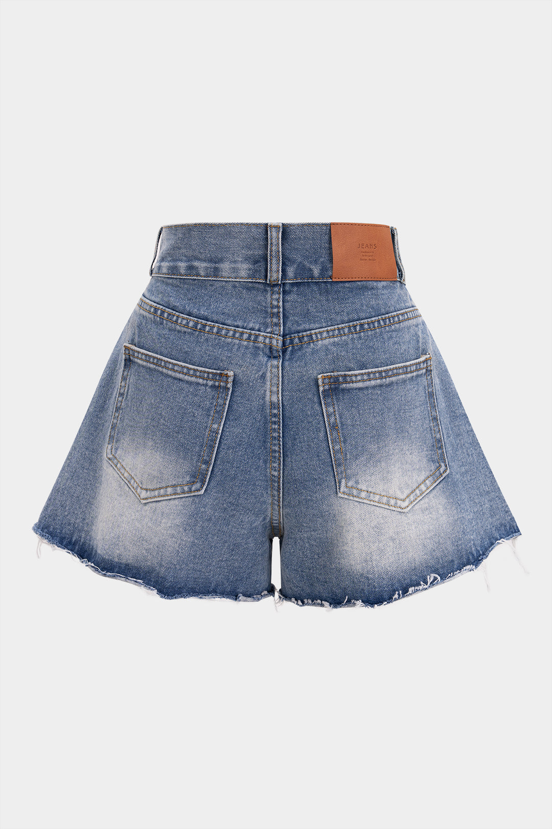 Szorty z denimu z wysokim stanem i luźnymi nogawkami