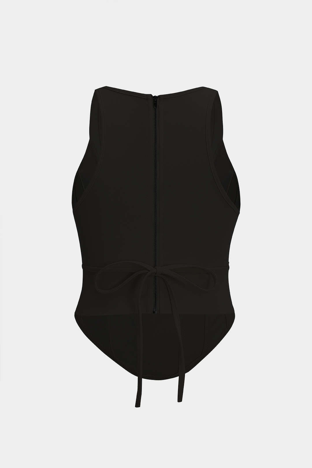 Plus size top gorsetowy z zamkiem