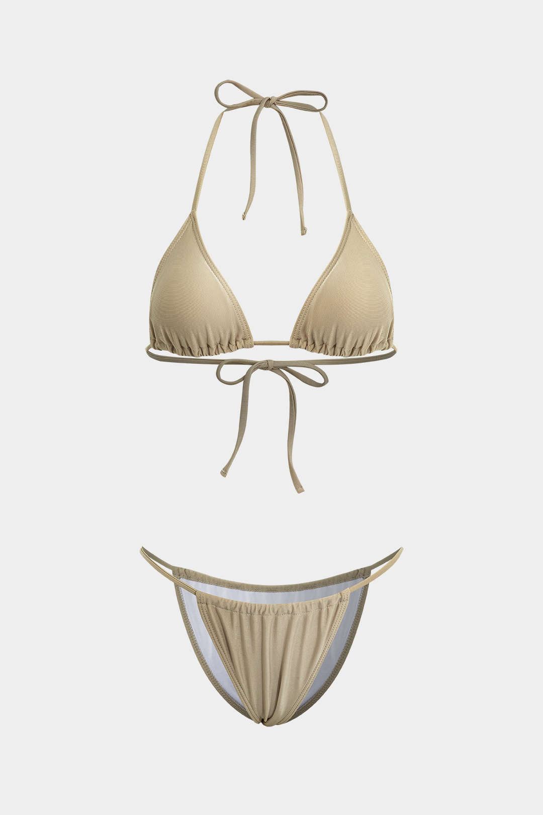 Komplet bikini z halką w motywie tie dye