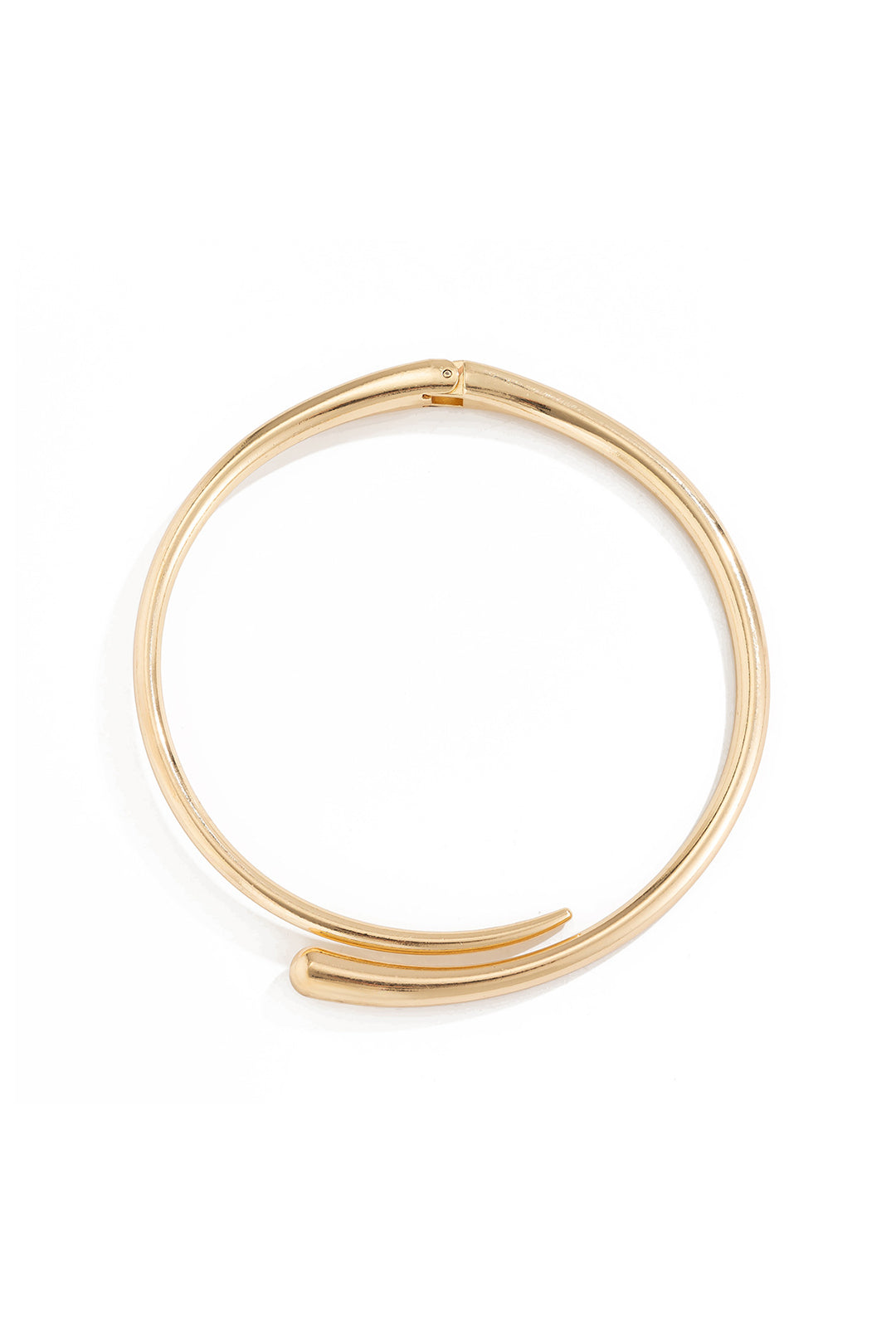 Metalowy choker z otwartym końcem