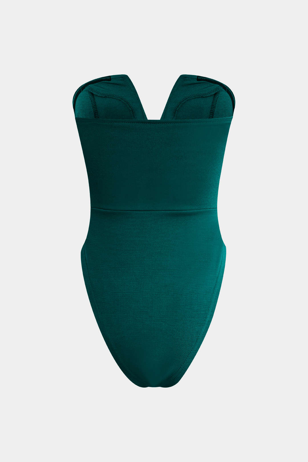 Bezramiączkowe body z dekoltem w szpic