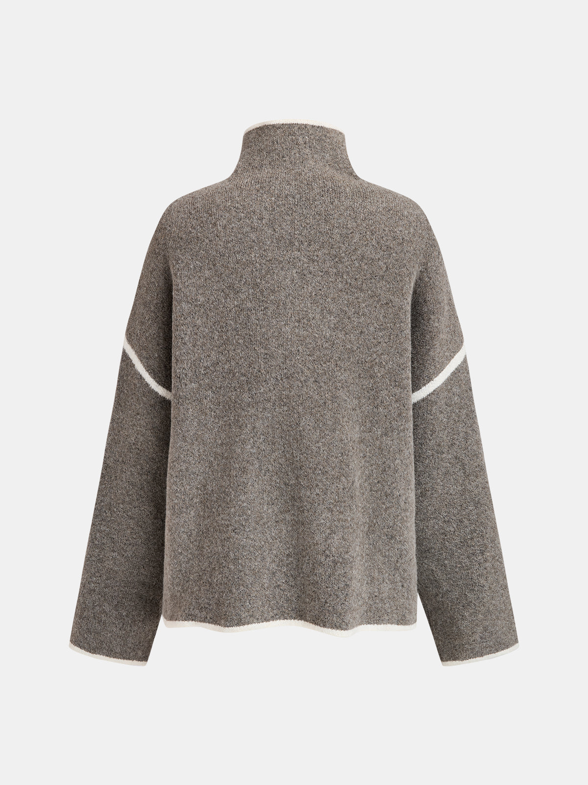 Golfowy sweter z kontrastowymi detalami