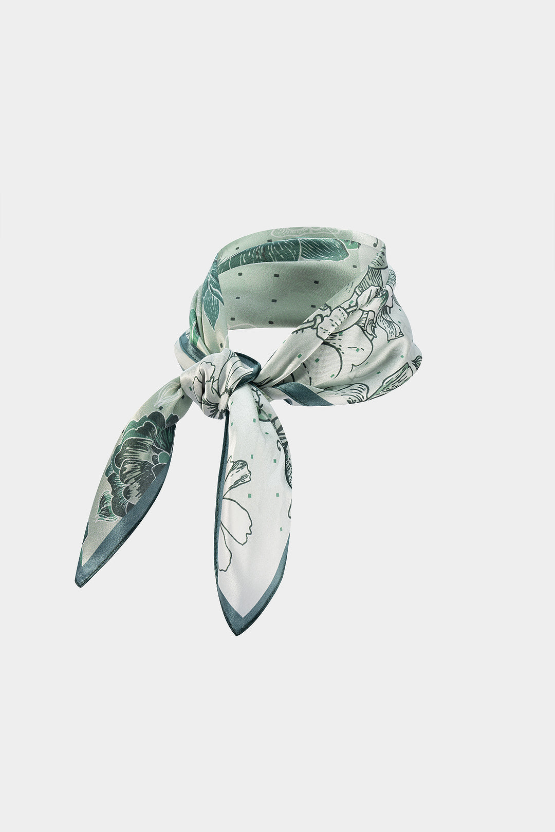 Jedwabna chusta z motywem kwiatowym