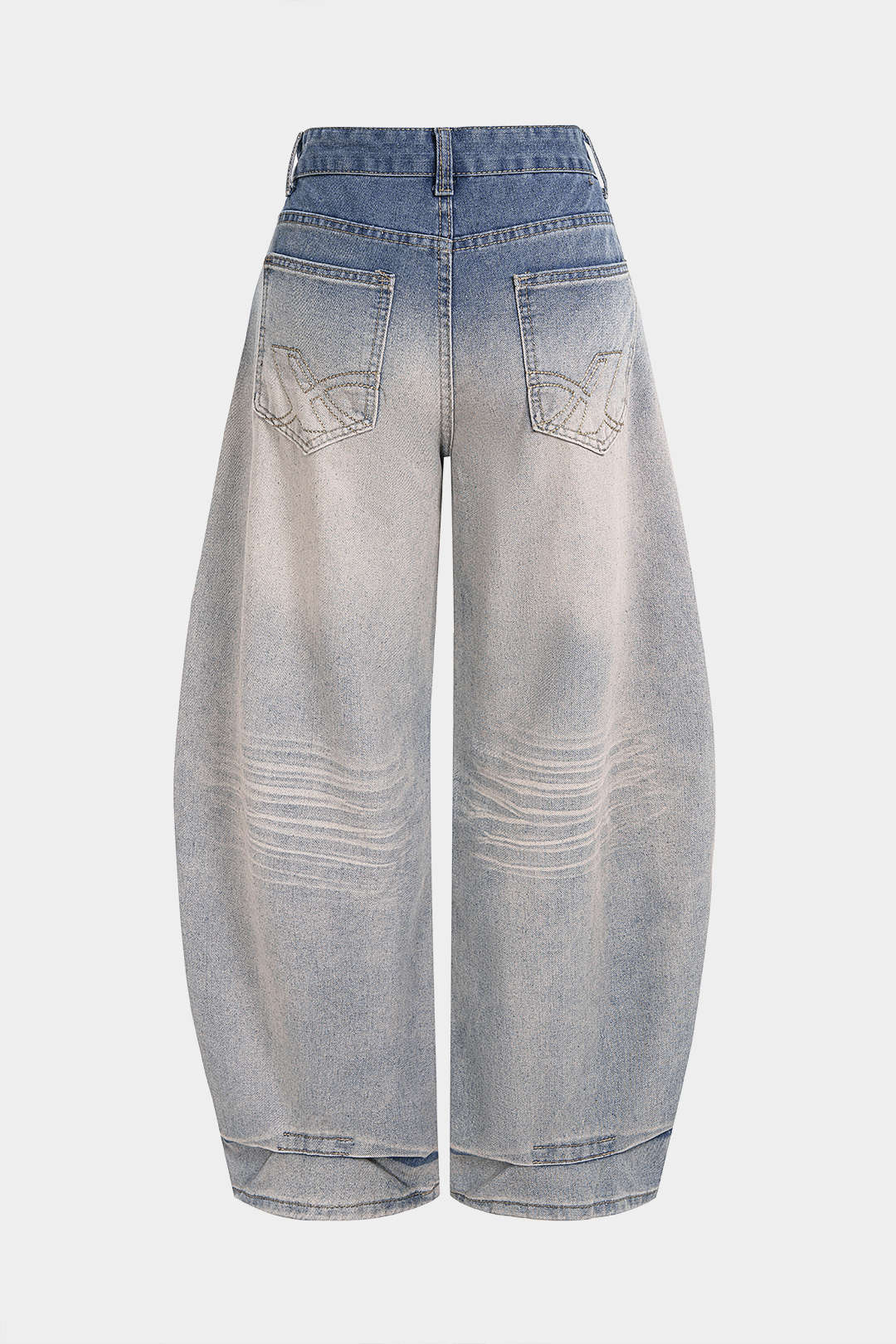 Szerokie spodnie ombre z denimu