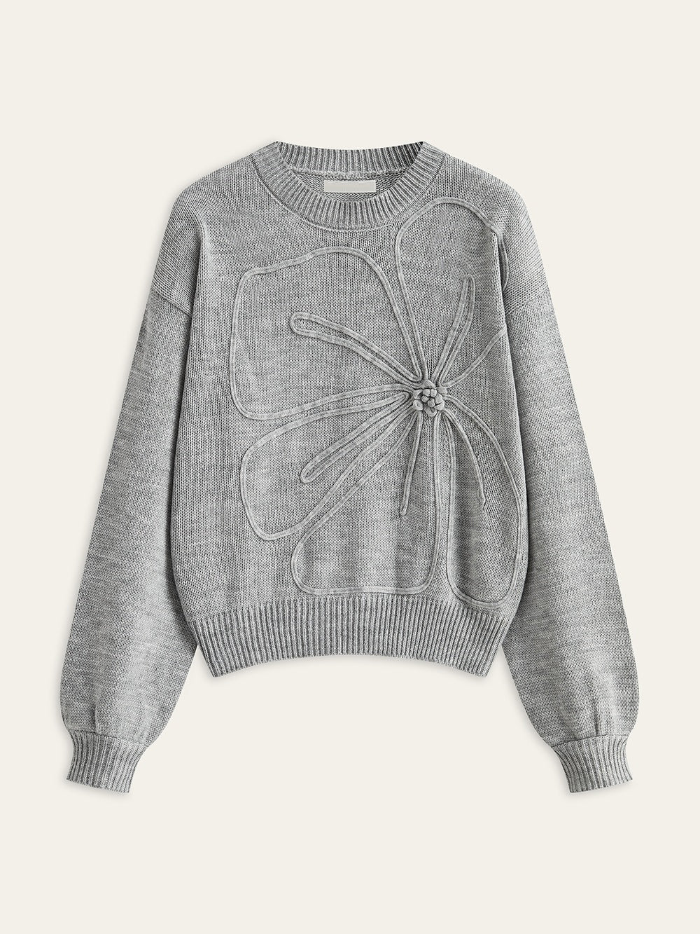 Sweter damski z kwiatowym wzorem