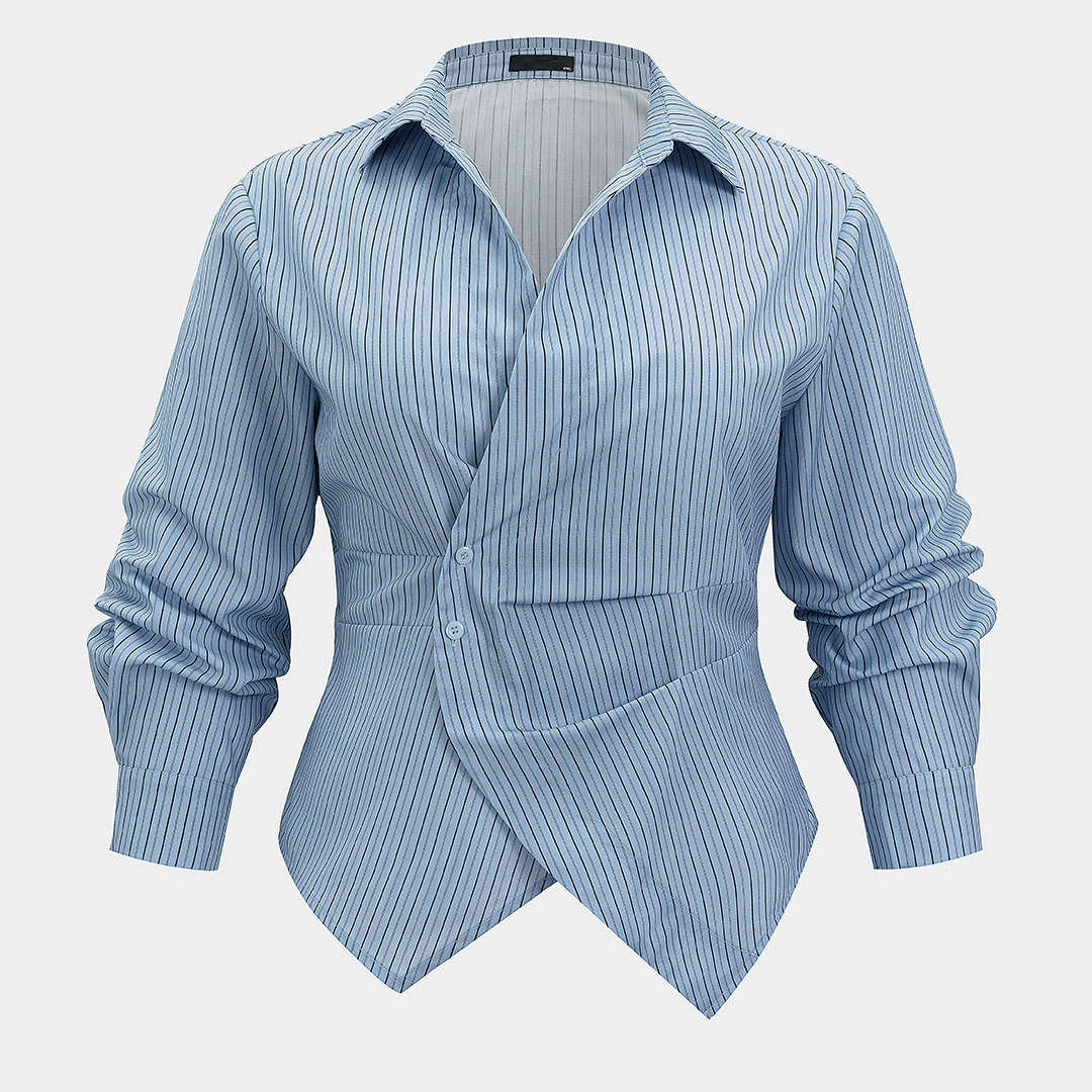 Asymetryczna koszula plus size z paskami