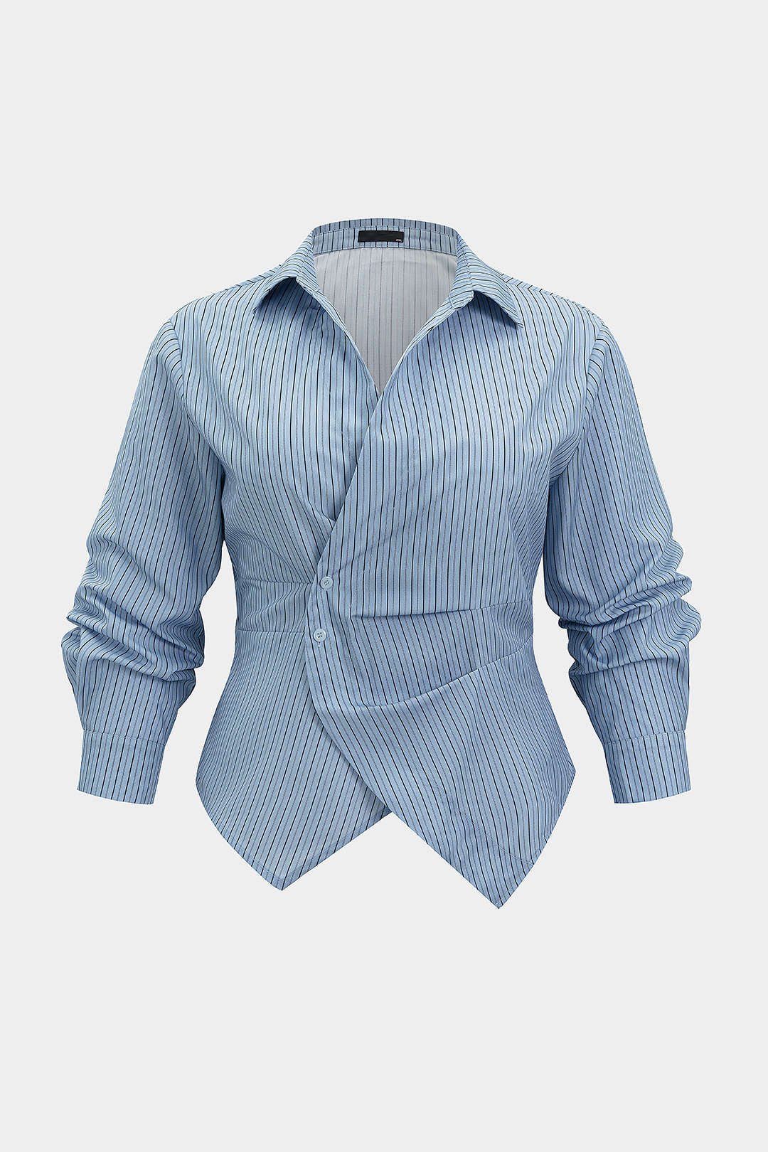Asymetryczna koszula plus size z paskami