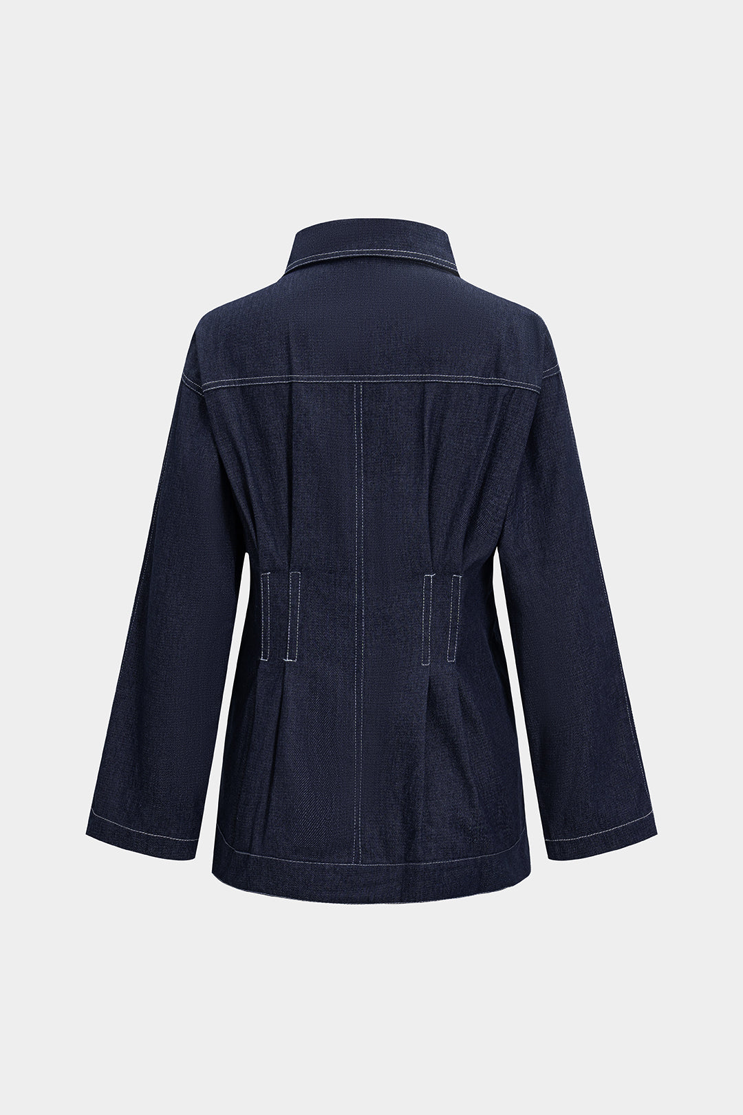 Plisowana kurtka z denimu