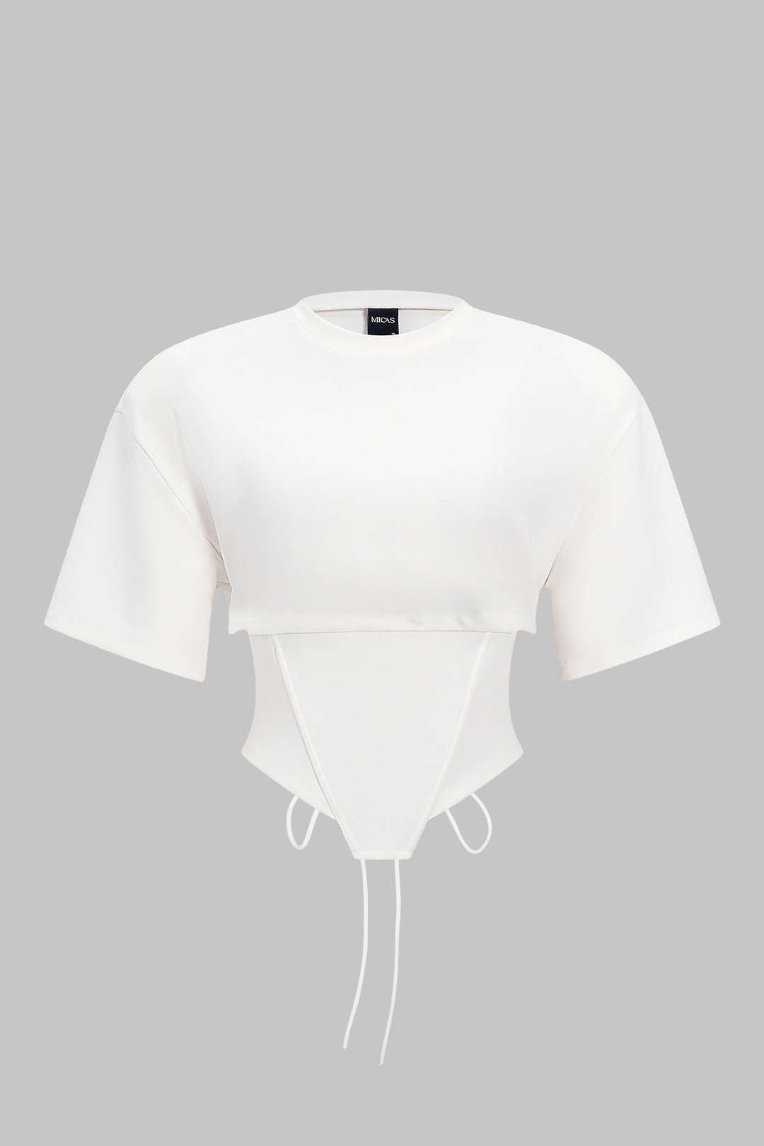 T shirt z gorsetowym akcentem