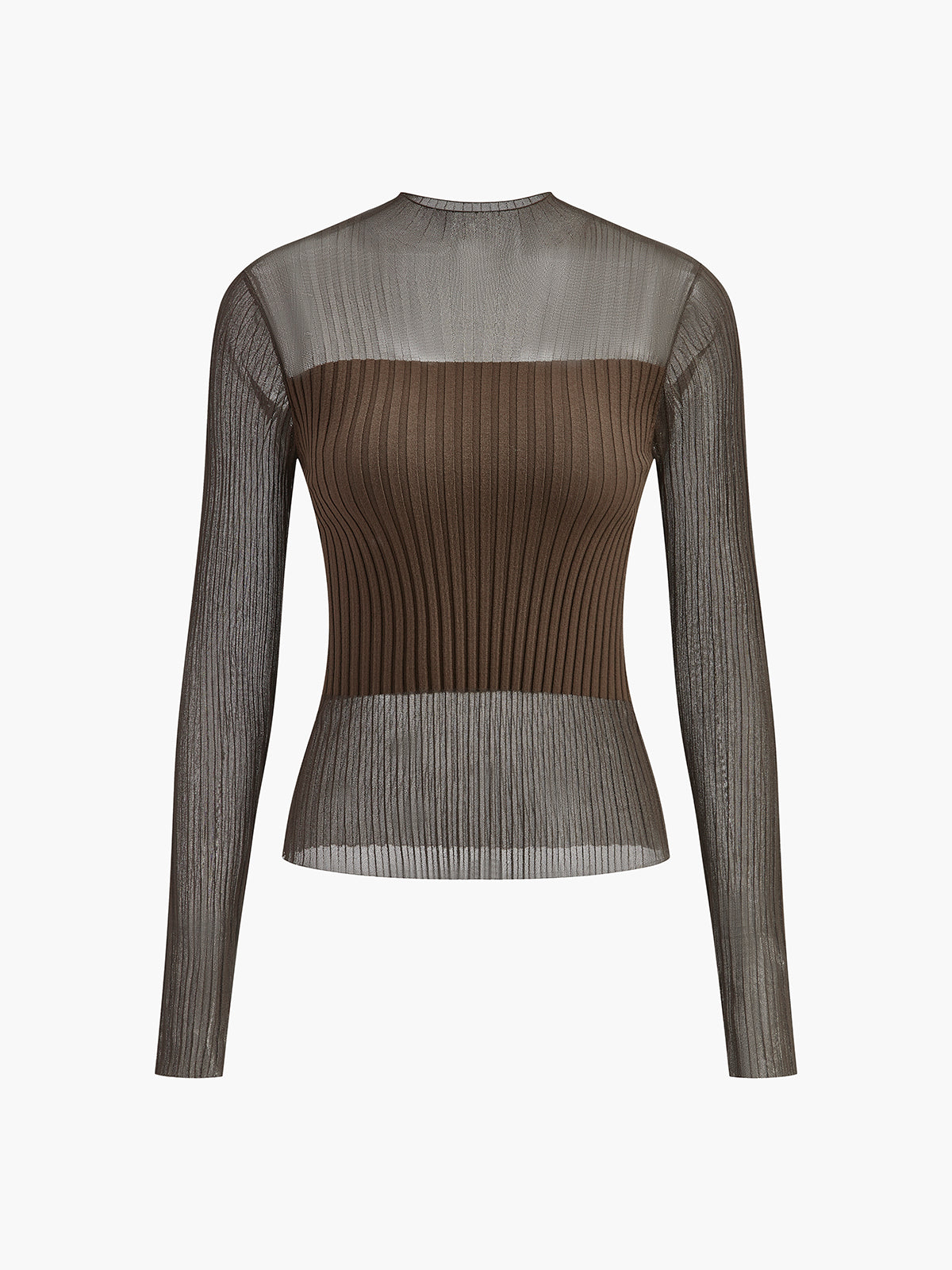 Sweter z transparentnymi detalami