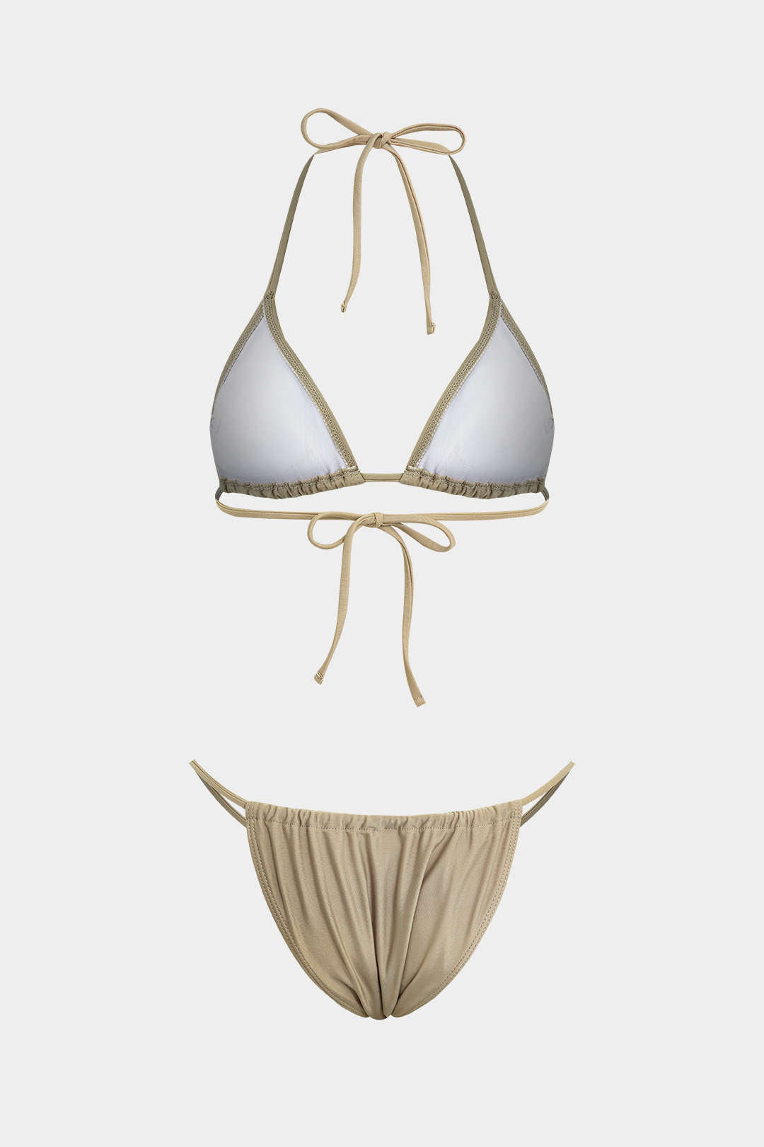 Komplet bikini z halką w motywie tie dye