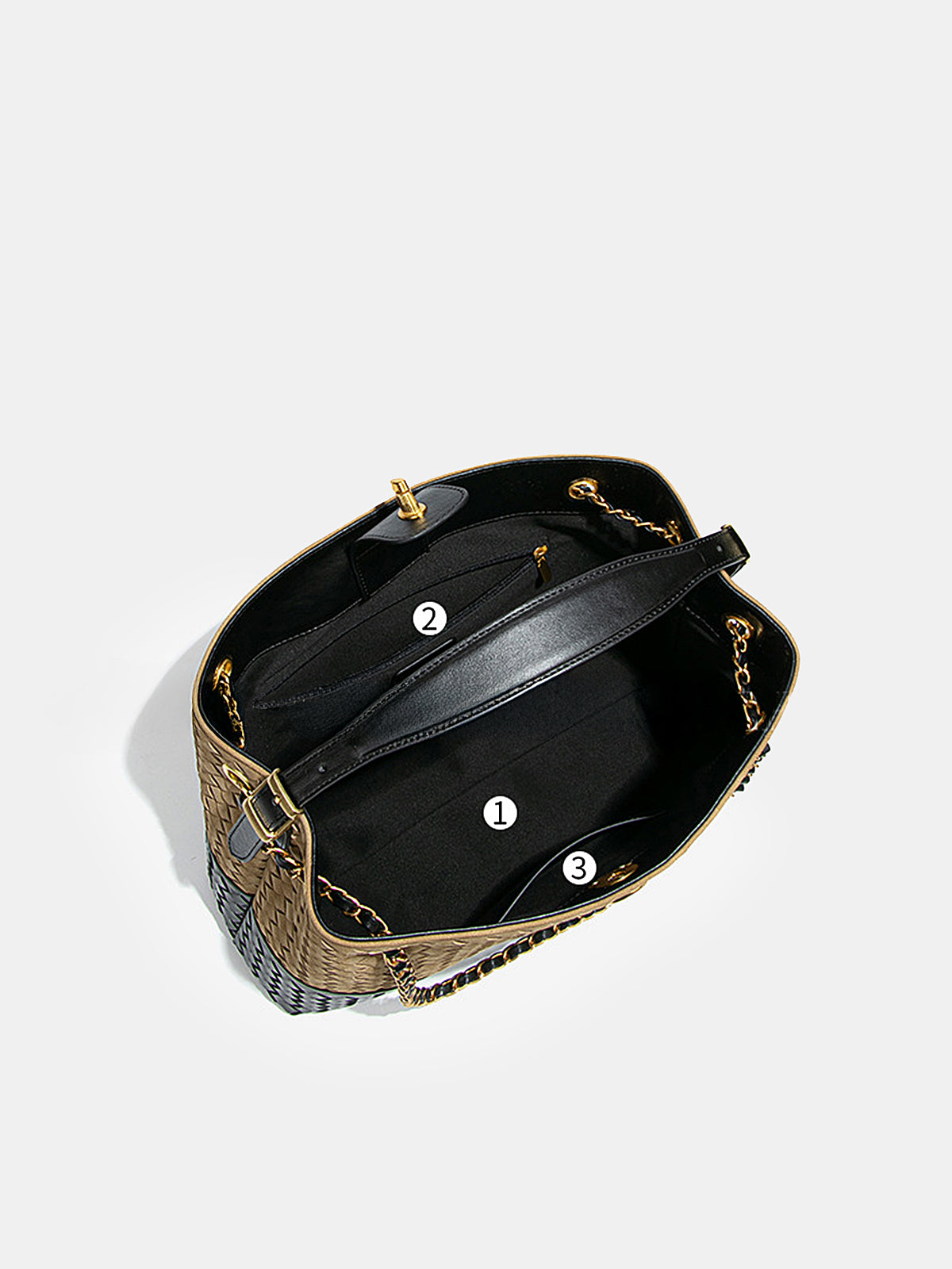 Torba hobo z plecionki w dwóch kolorach